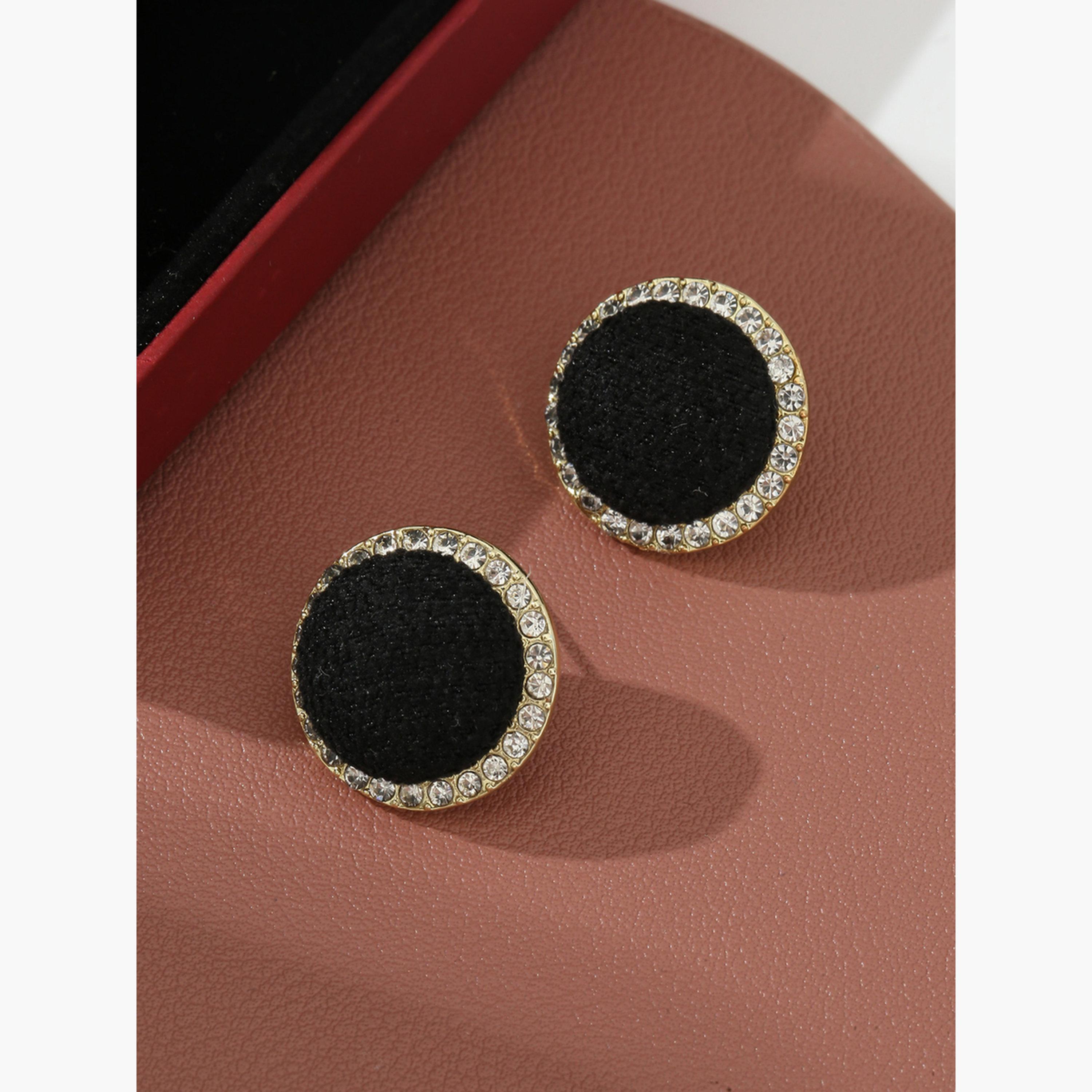 أقراط دائرية سوداء مزينة-women-watchesandjewellery-jewellery-earrings-image-3