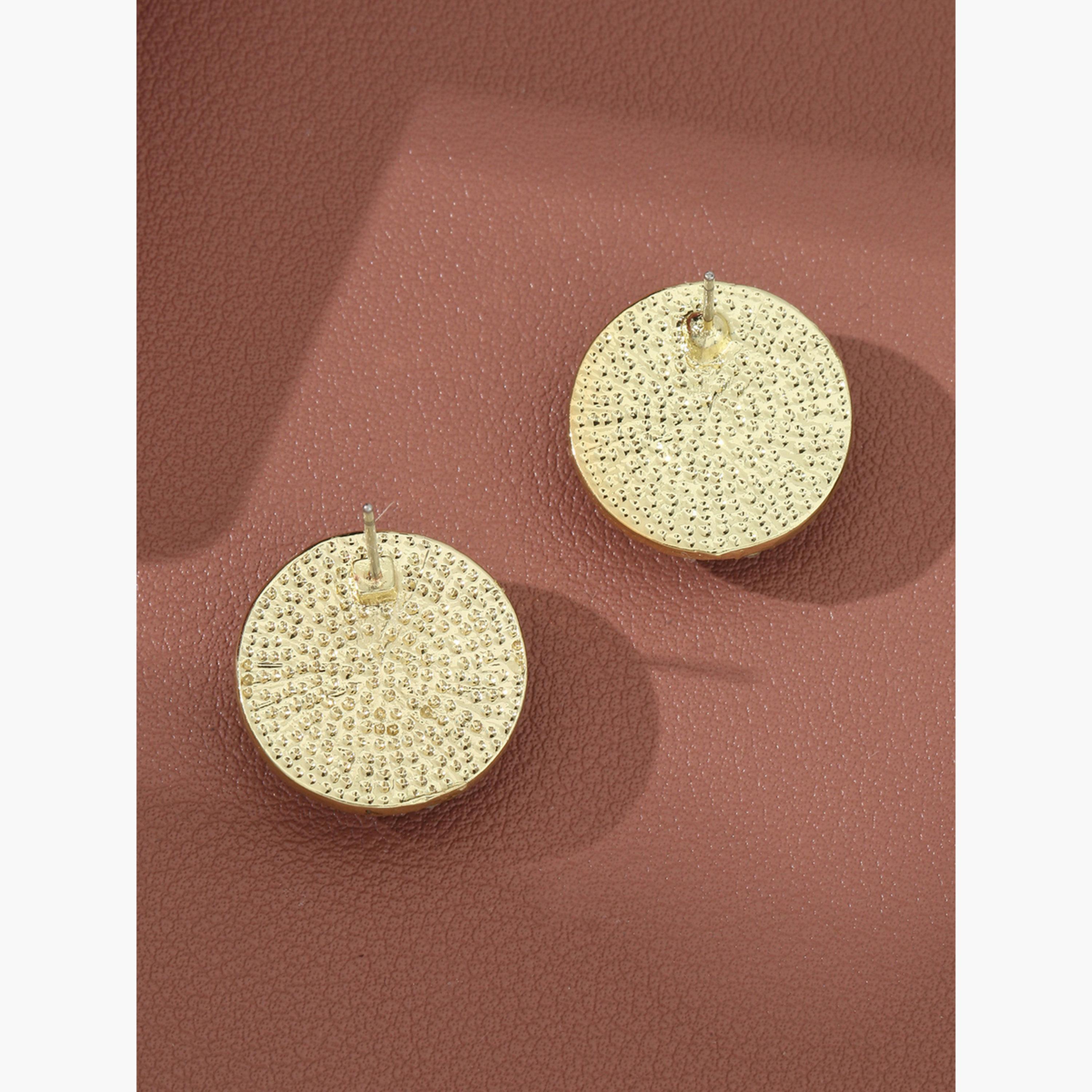 Take Two Black Round Embellished Earrings-women-watchesandjewellery-jewellery-earrings-image-5