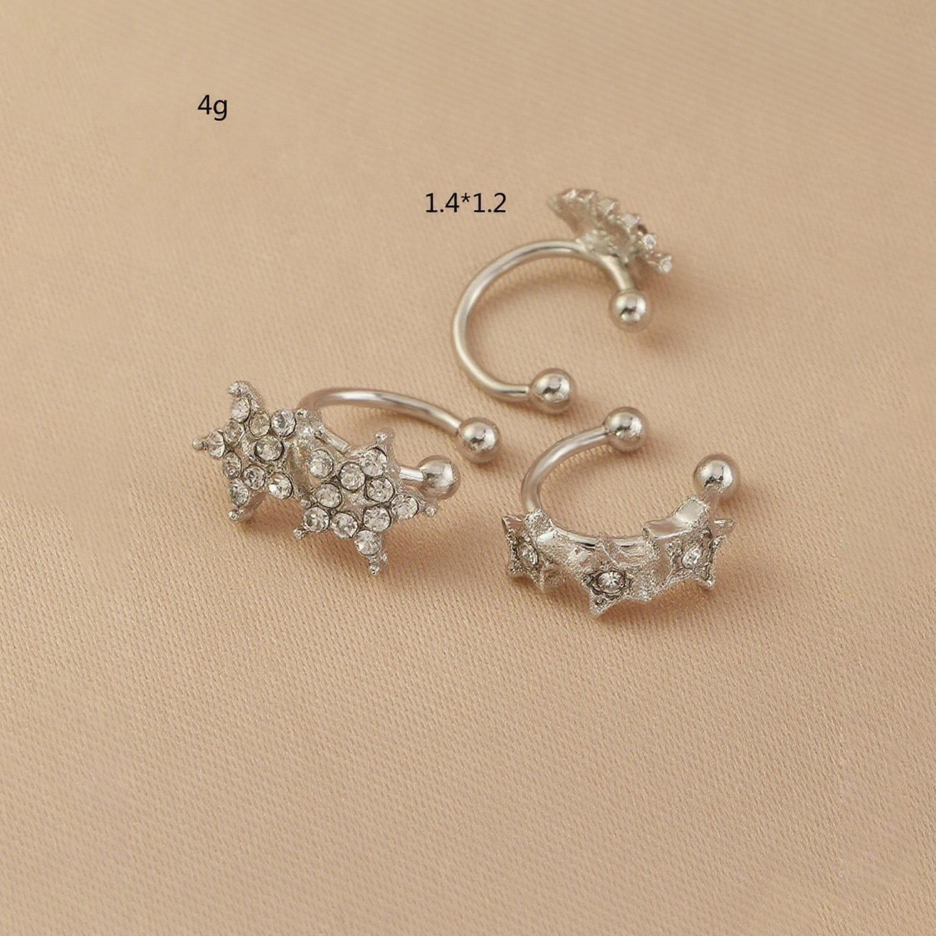 تيك تو - مجموعة من 3 أقراط أذن مرصعة بأحجار الراين-women-watchesandjewellery-jewellery-earrings-image-3