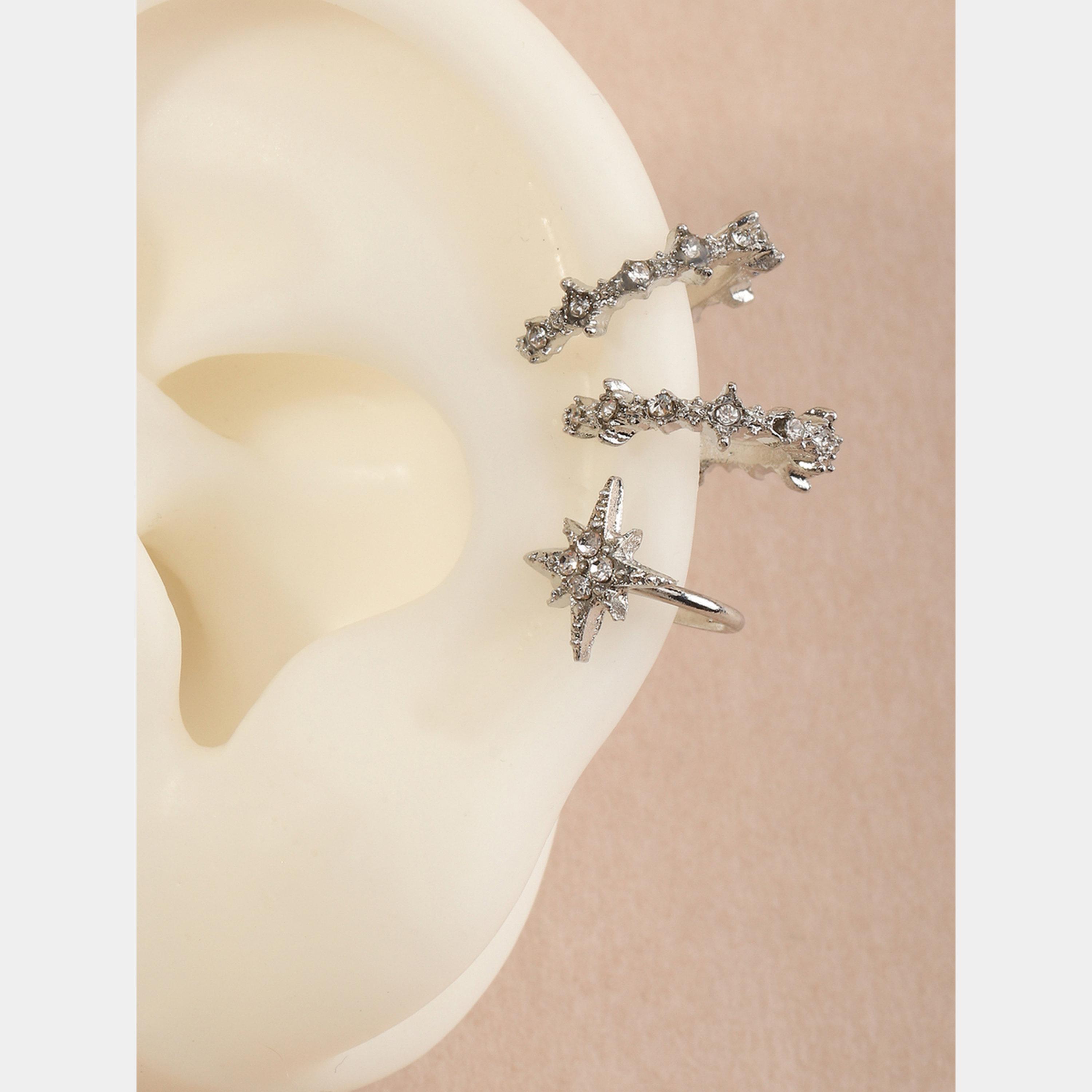 Take Two Set of 3 - Rhinestone Ear Clip Earrings-women-watchesandjewellery-jewellery-earrings-image-4