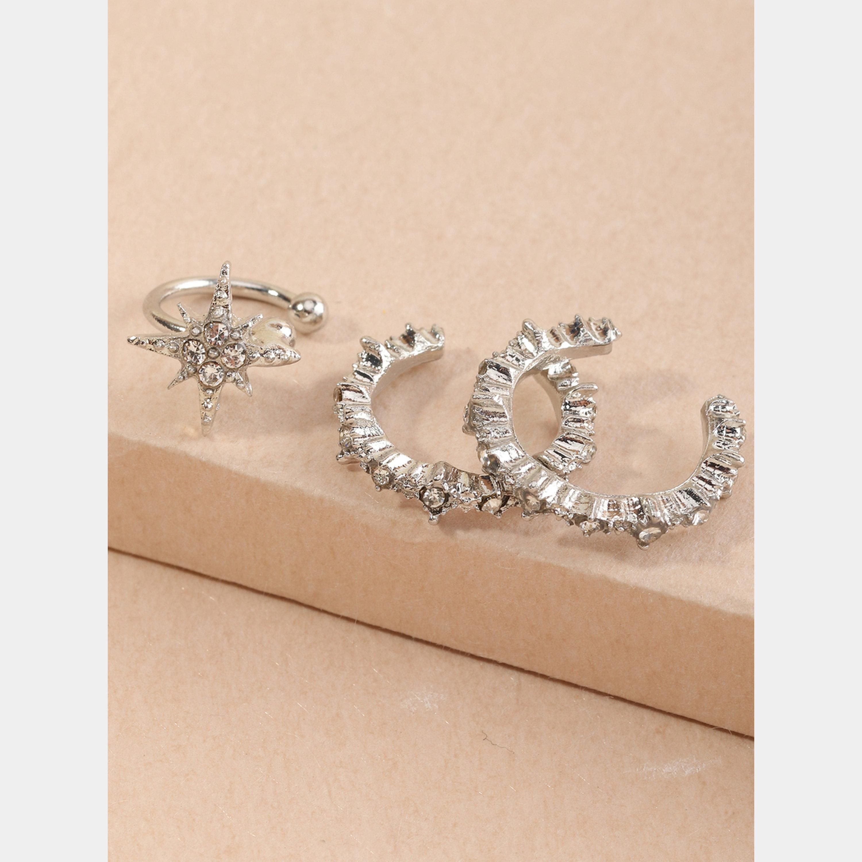 Take Two Set of 3 - Rhinestone Ear Clip Earrings-women-watchesandjewellery-jewellery-earrings-image-5