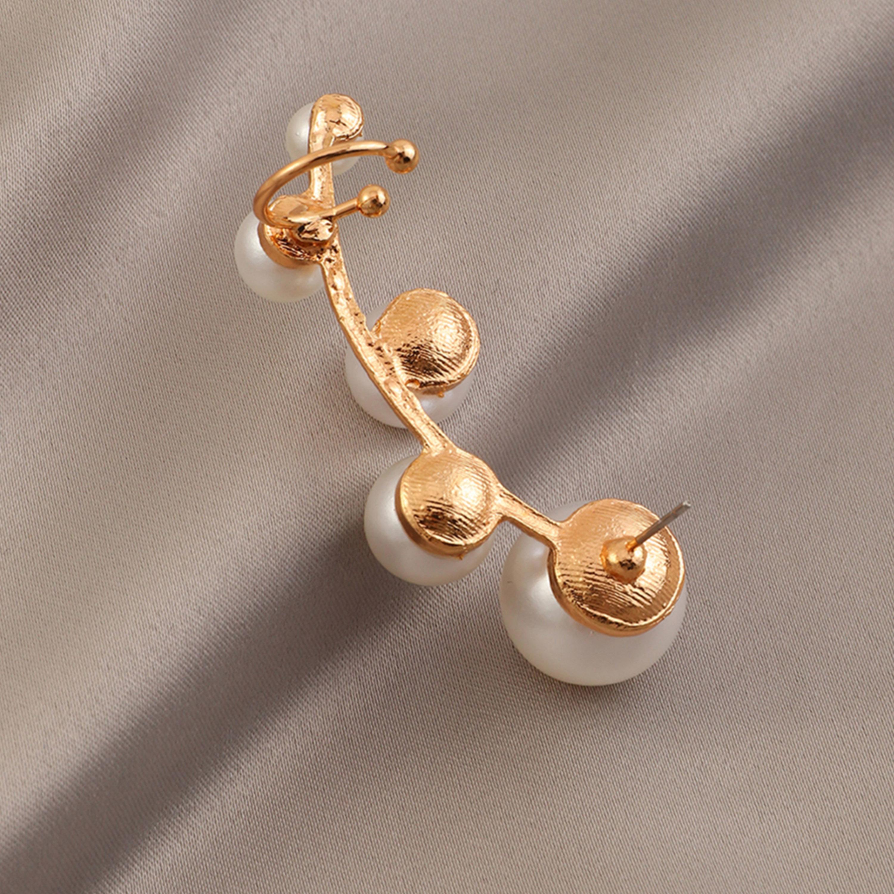 تيك تو - أقراط الأذن المصنوعة من اللؤلؤ الصناعي-women-watchesandjewellery-jewellery-earrings-image-6