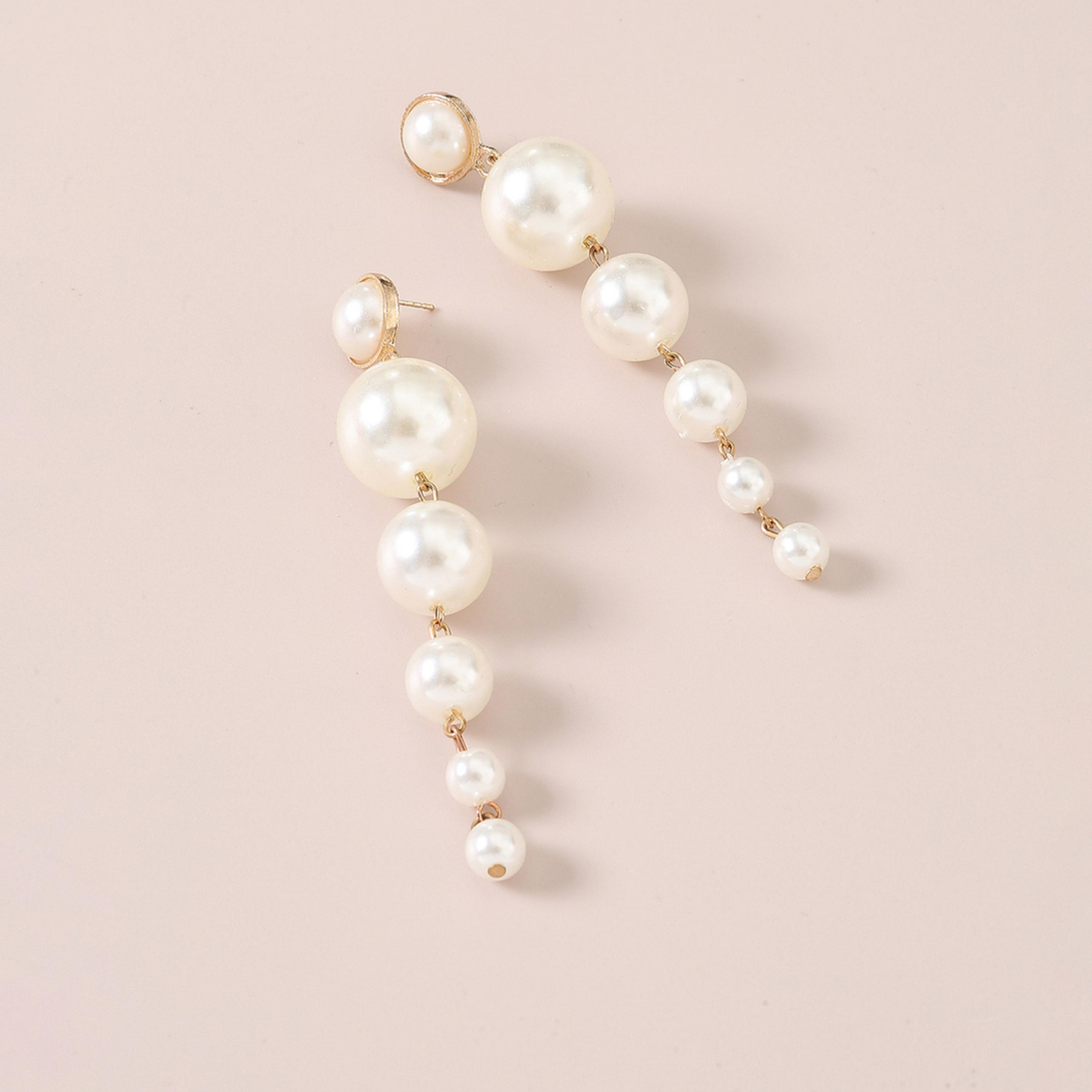 Take Two Faux Pearl Tassel Earrings-women-watchesandjewellery-jewellery-earrings-image-3