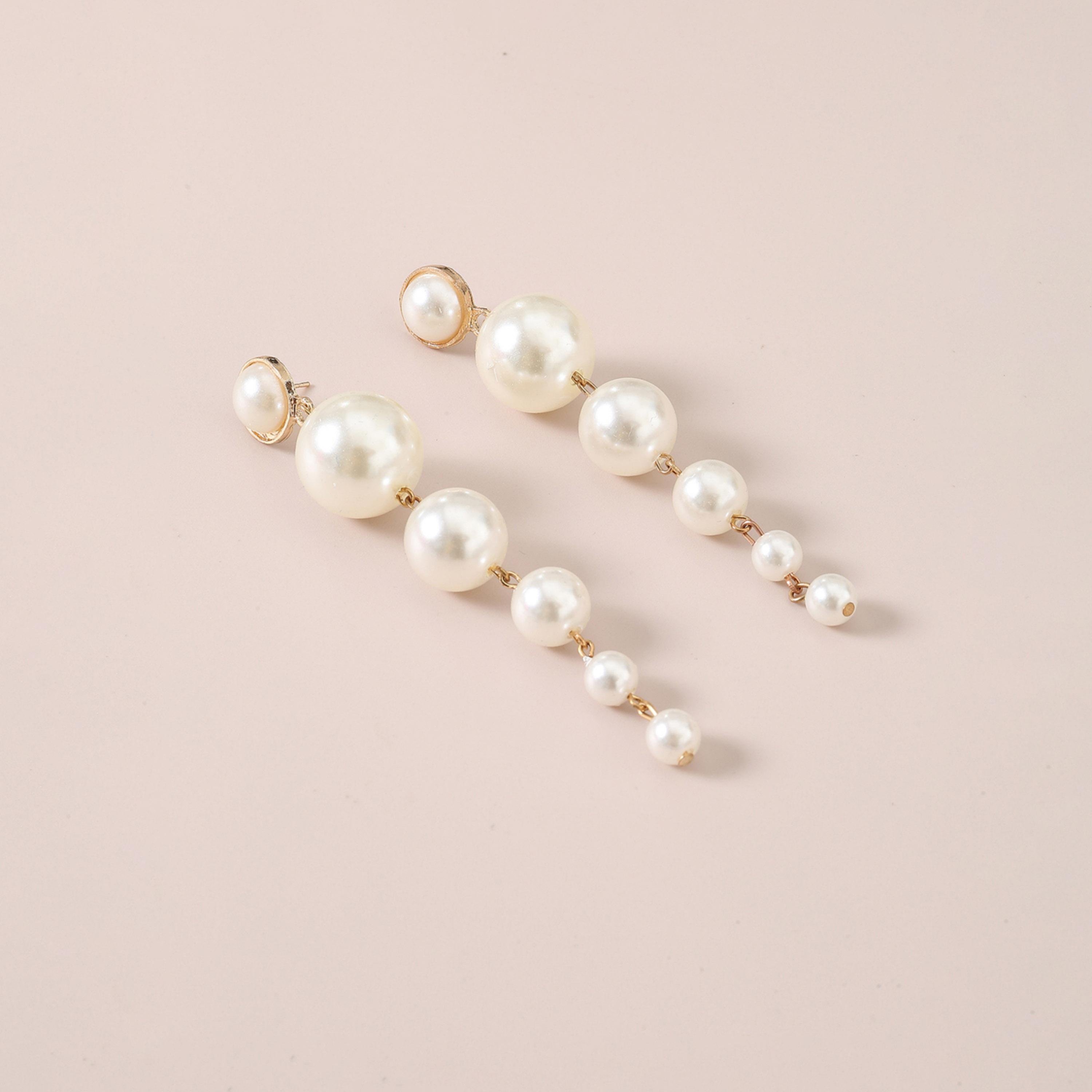 Take Two Faux Pearl Tassel Earrings-women-watchesandjewellery-jewellery-earrings-image-6
