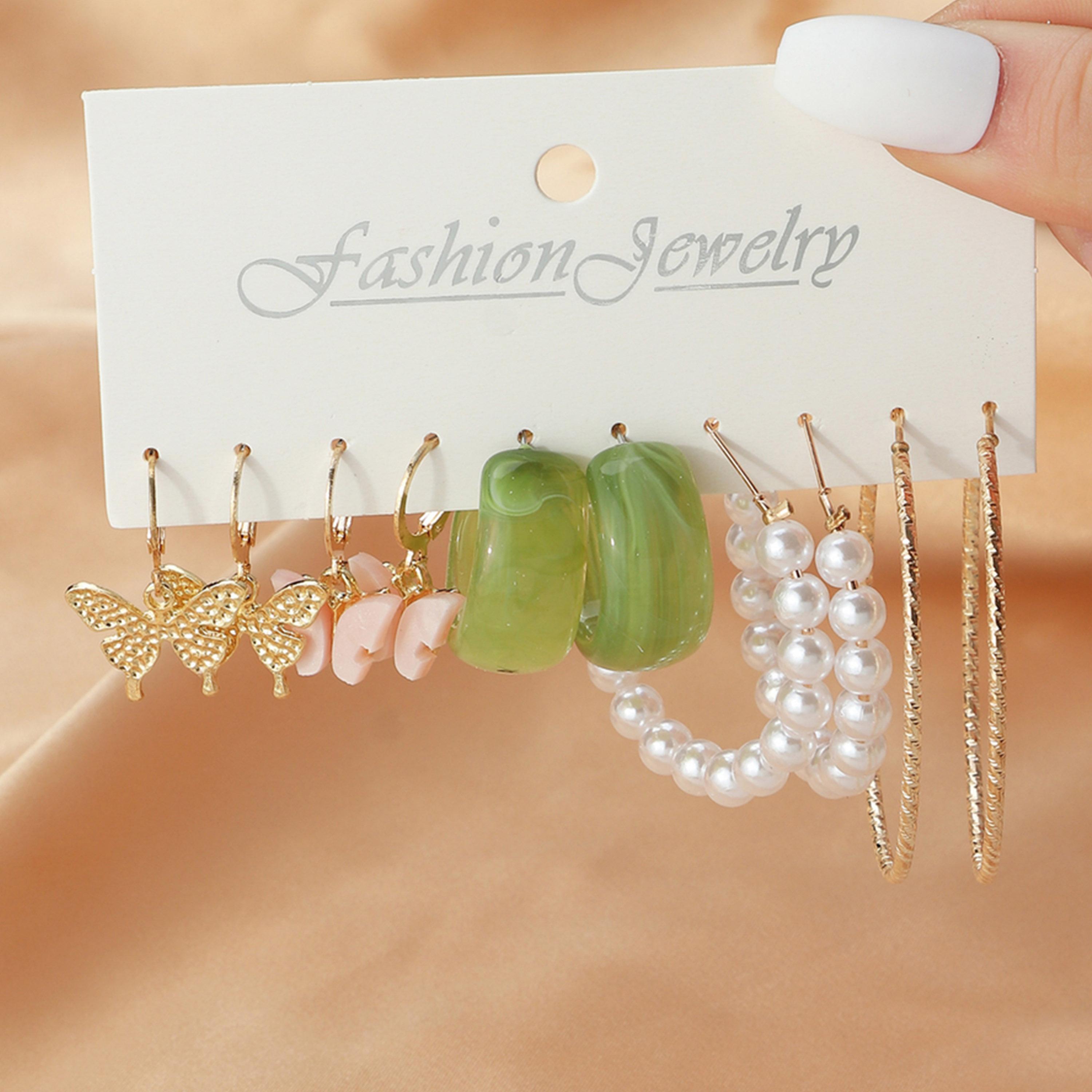 Take Two Set of 5 - Heart Butterfly Drop Earring-women-watchesandjewellery-jewellery-earrings-image-4
