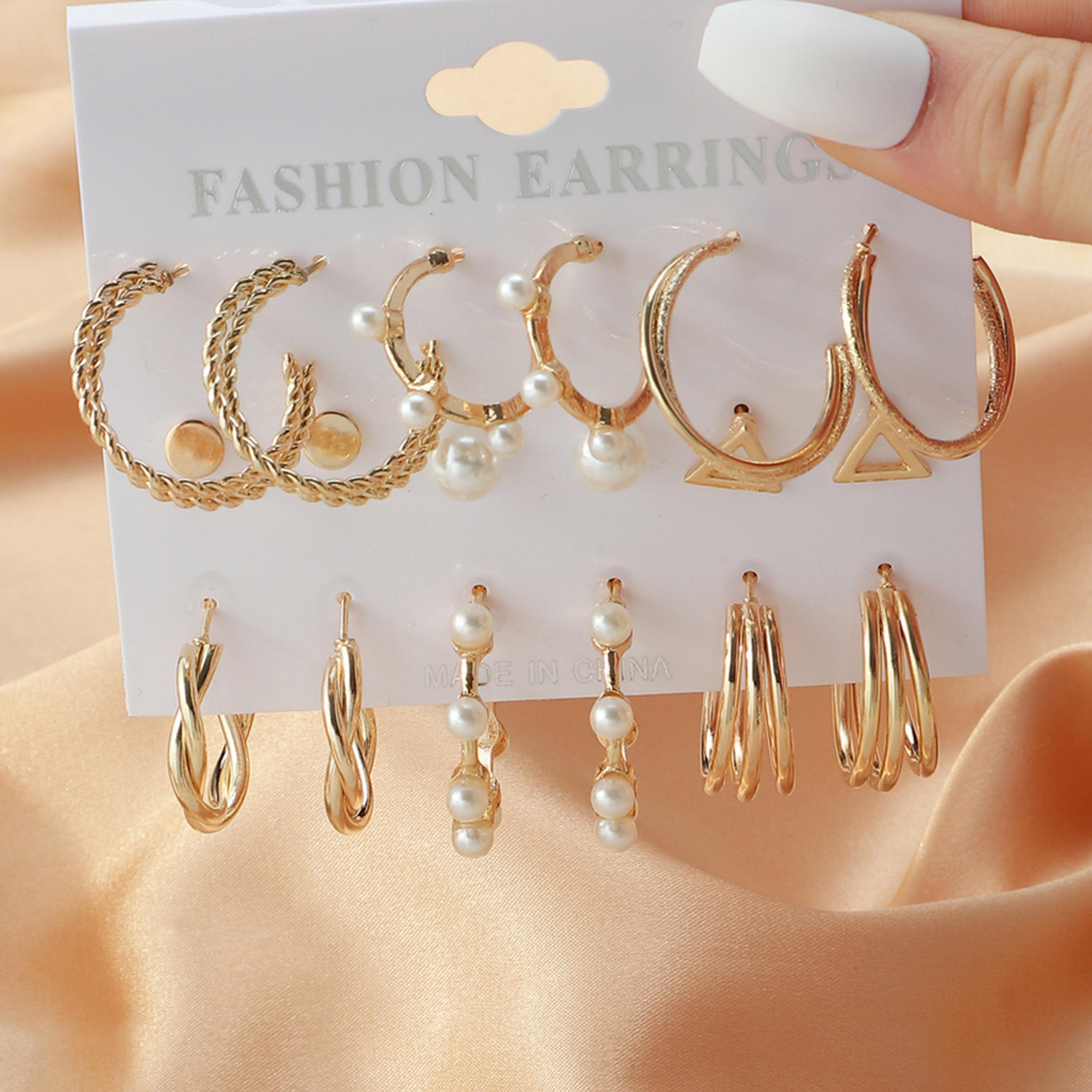 Take Two Set of 6 - Faux Pearl Hoop Earring-women-watchesandjewellery-jewellery-earrings-image-4