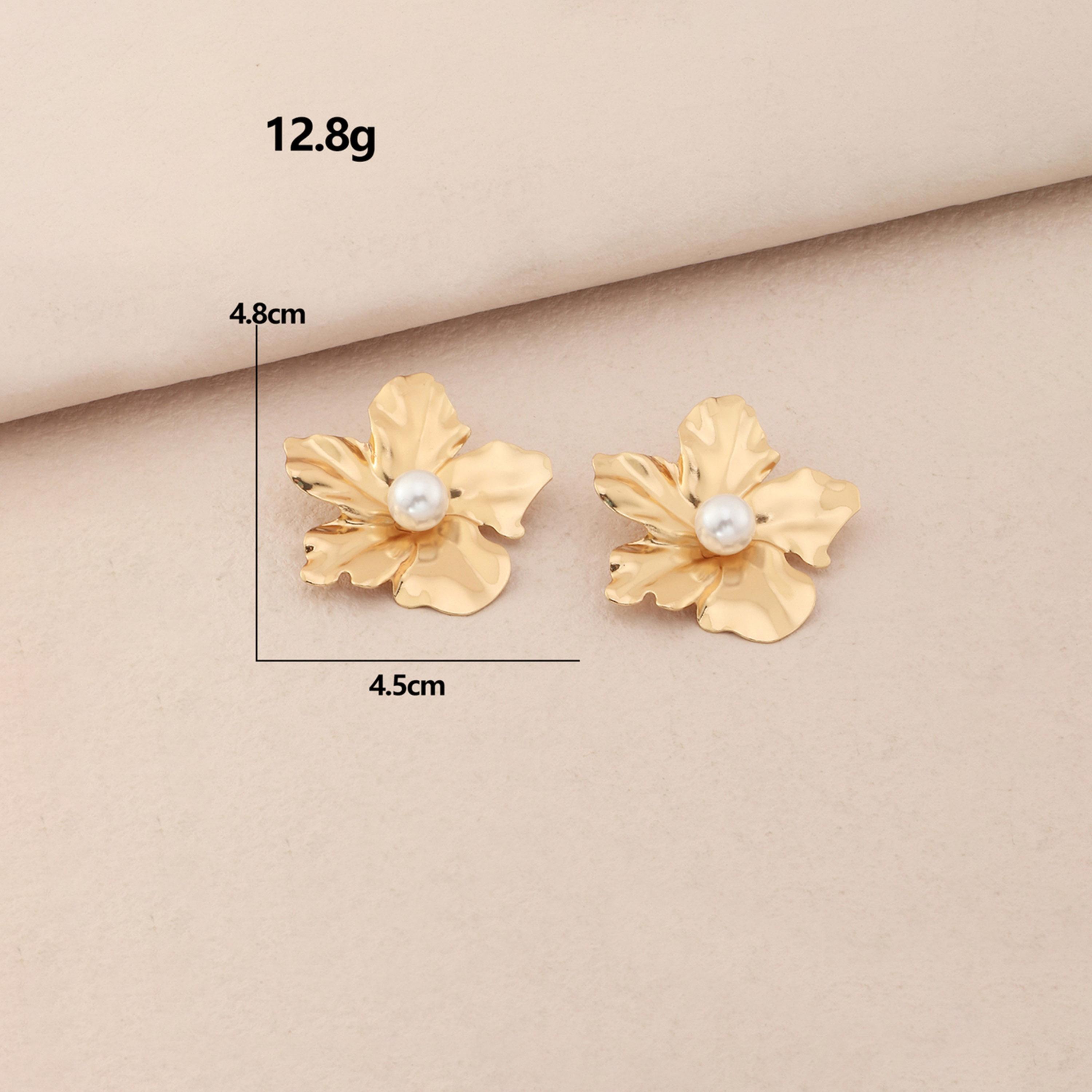 تيك تو - أقراط مزينة باللؤلؤ الصناعي والزهور-women-watchesandjewellery-jewellery-earrings-image-6