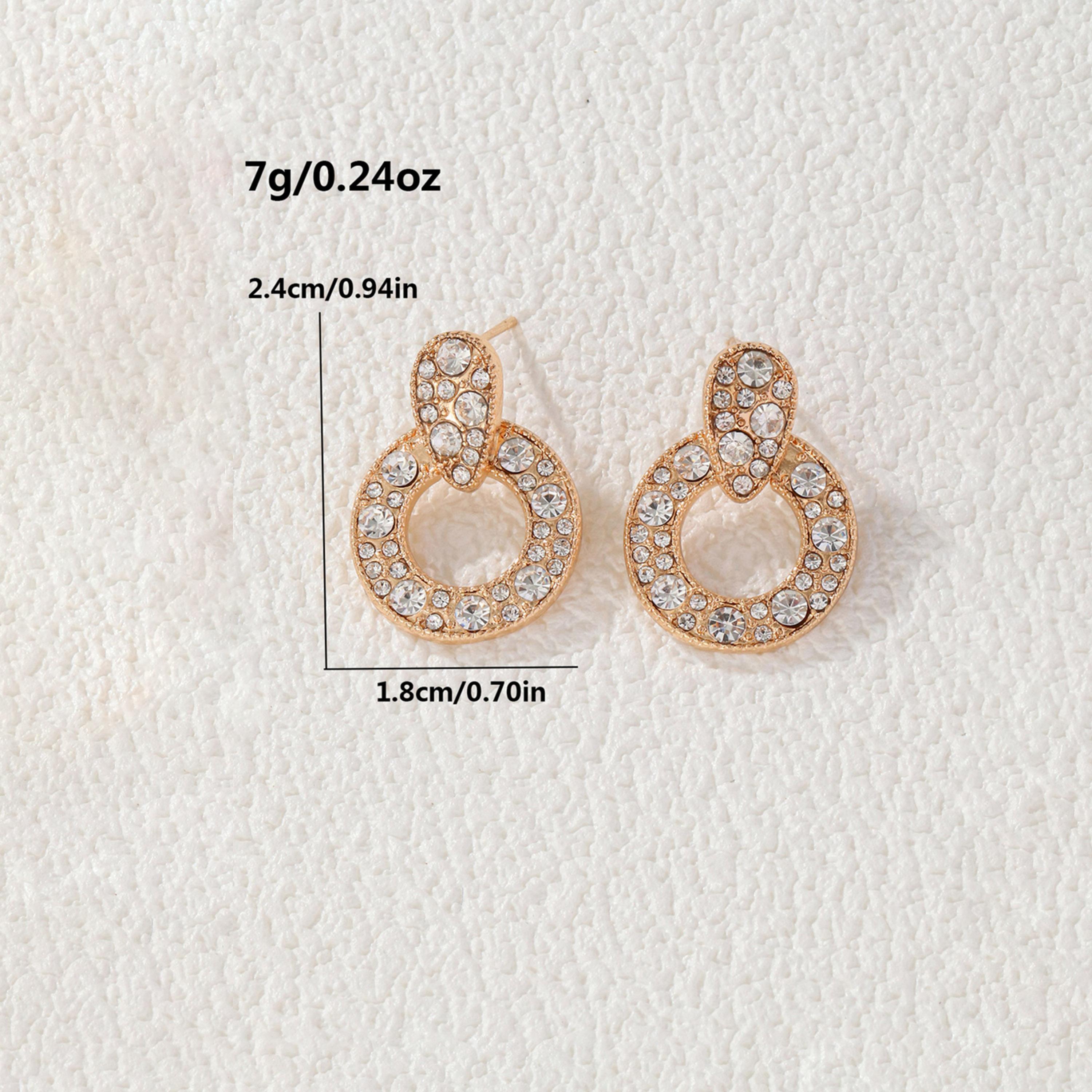 تيك تو - أقراط دائرية متدلية مرصعة بأحجار الراين-women-watchesandjewellery-jewellery-earrings-image-6