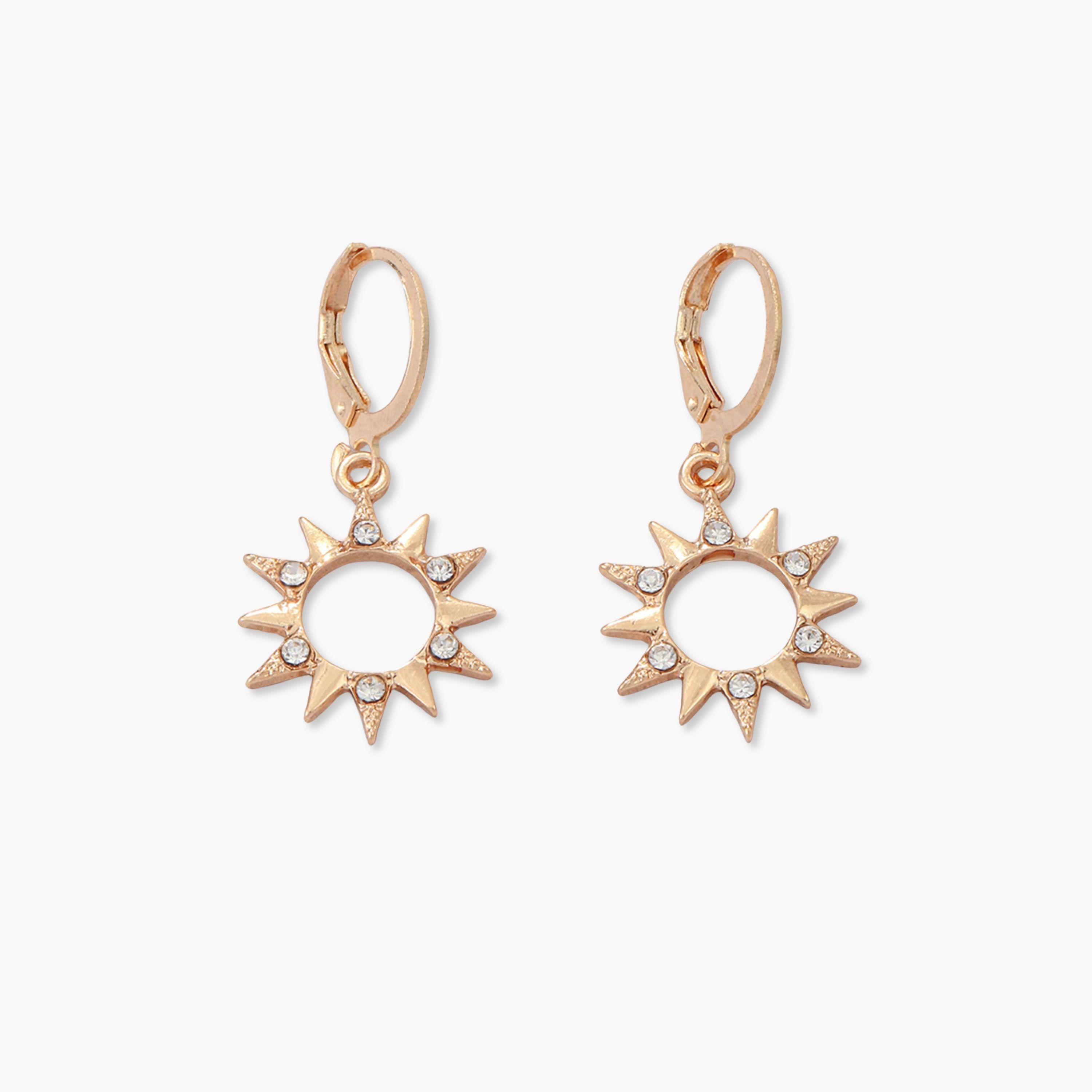 تيك تو - أقراط الشمس المتدلية من حجر الراين-women-watchesandjewellery-jewellery-earrings-image-1