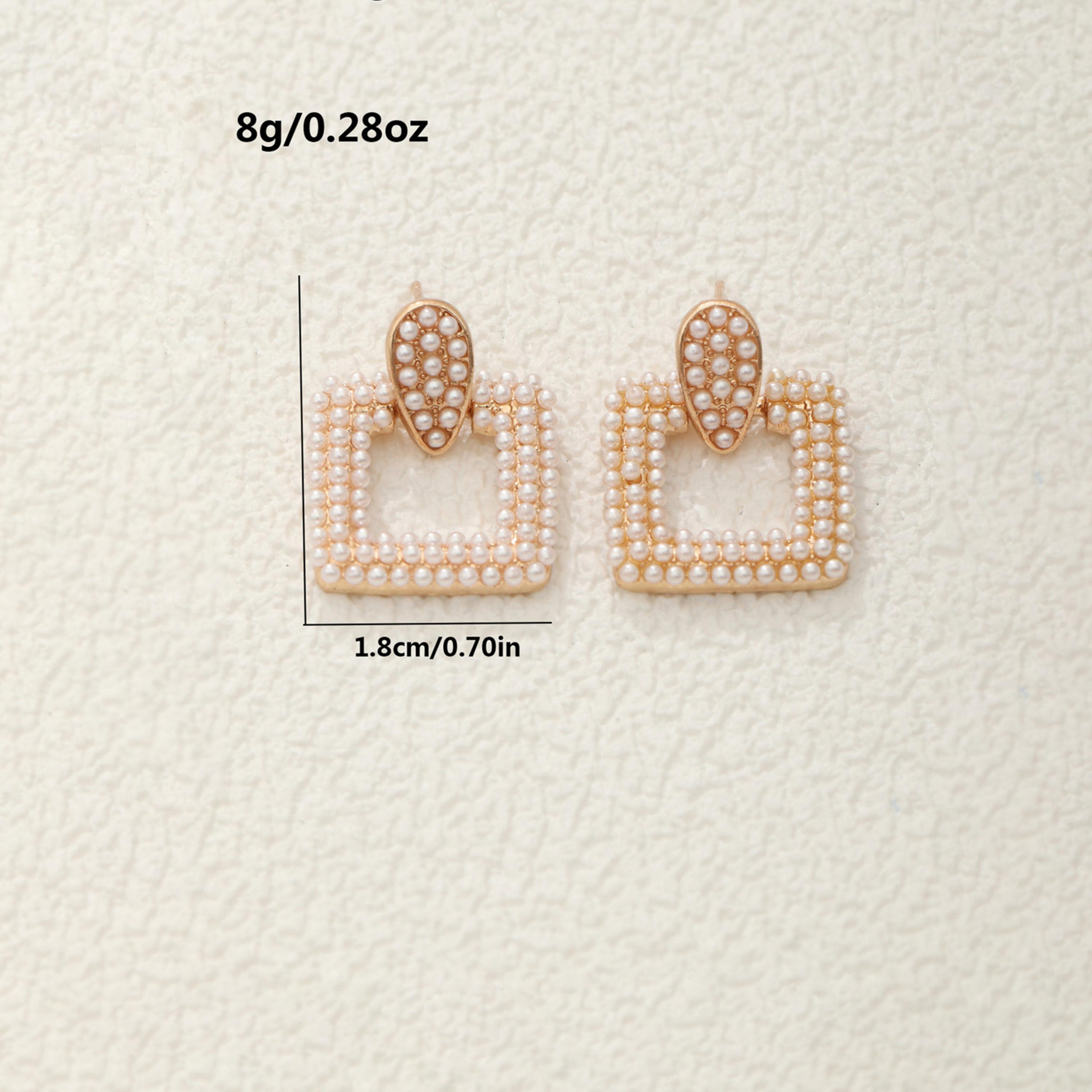 تيك تو - أقراط مربعة من اللؤلؤ الصناعي-women-watchesandjewellery-jewellery-earrings-image-5