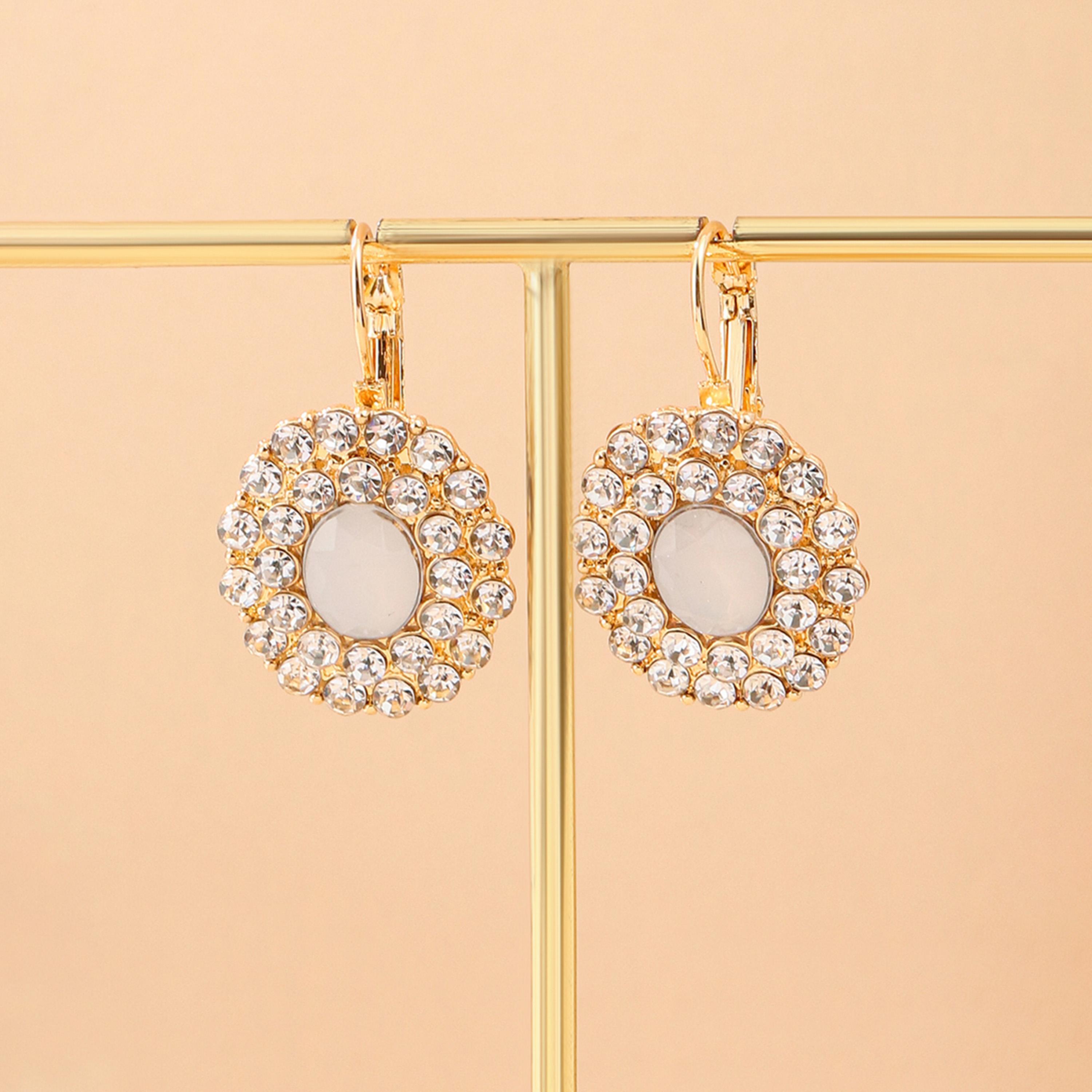 Take Two Rhinestone Round Earrings-women-watchesandjewellery-jewellery-earrings-image-3