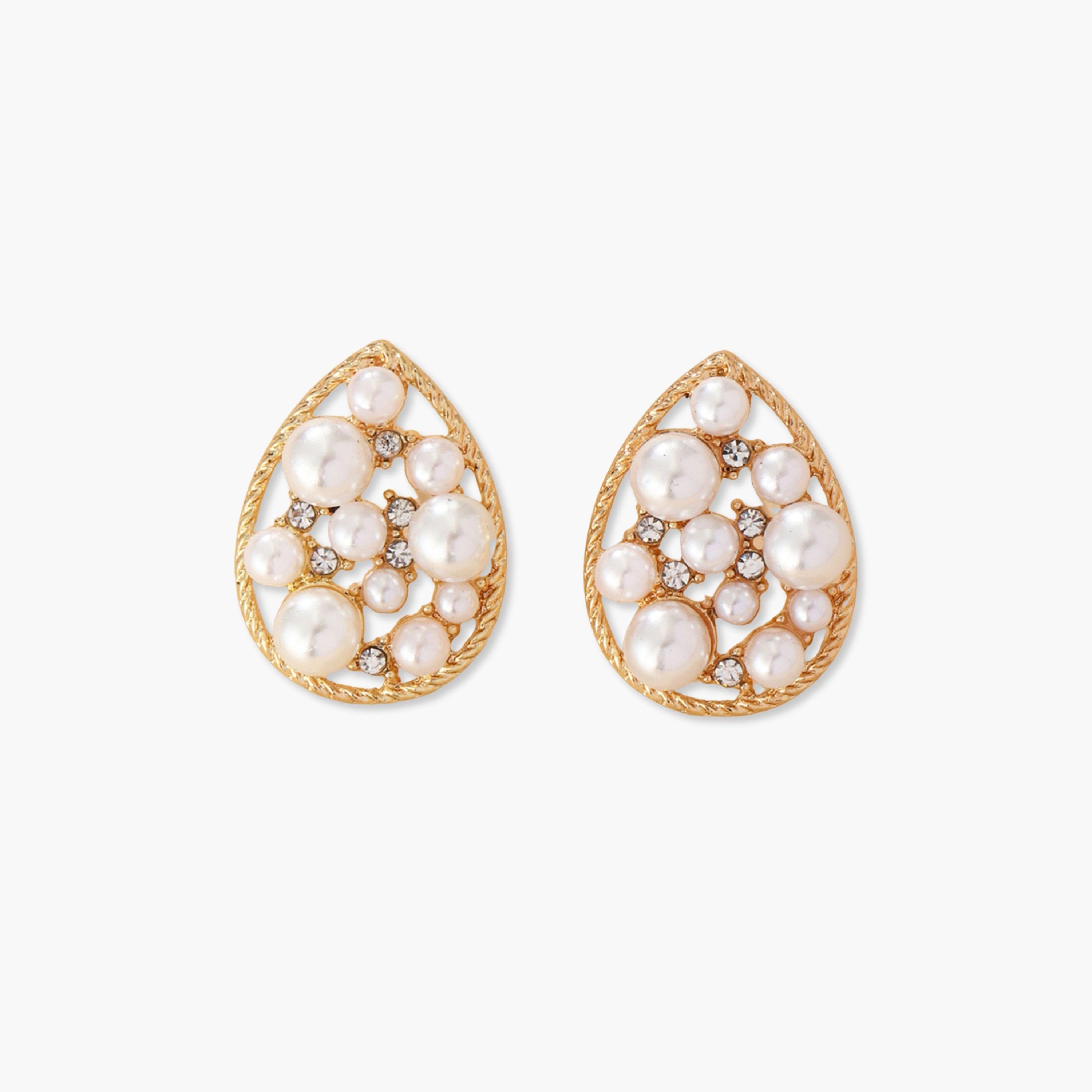 Take Two Faux Pearl Tear Drop Earrings-women-watchesandjewellery-jewellery-earrings-image-1