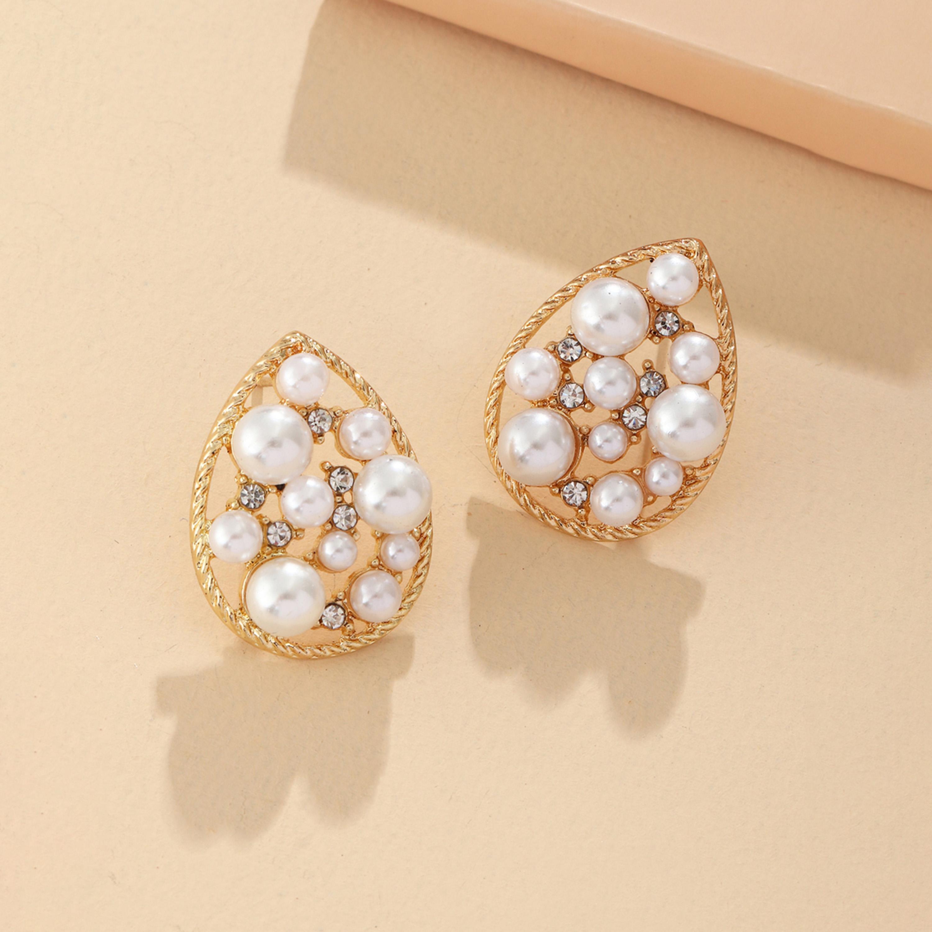 Take Two Faux Pearl Tear Drop Earrings-women-watchesandjewellery-jewellery-earrings-image-3