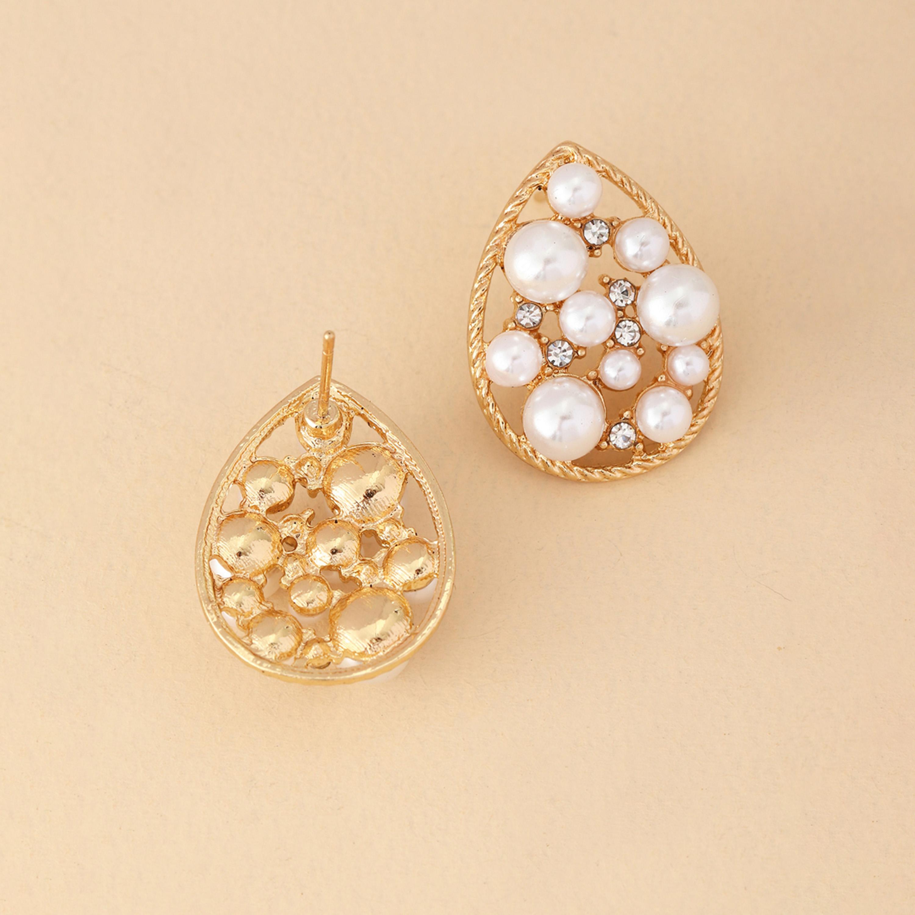 Take Two Faux Pearl Tear Drop Earrings-women-watchesandjewellery-jewellery-earrings-image-4