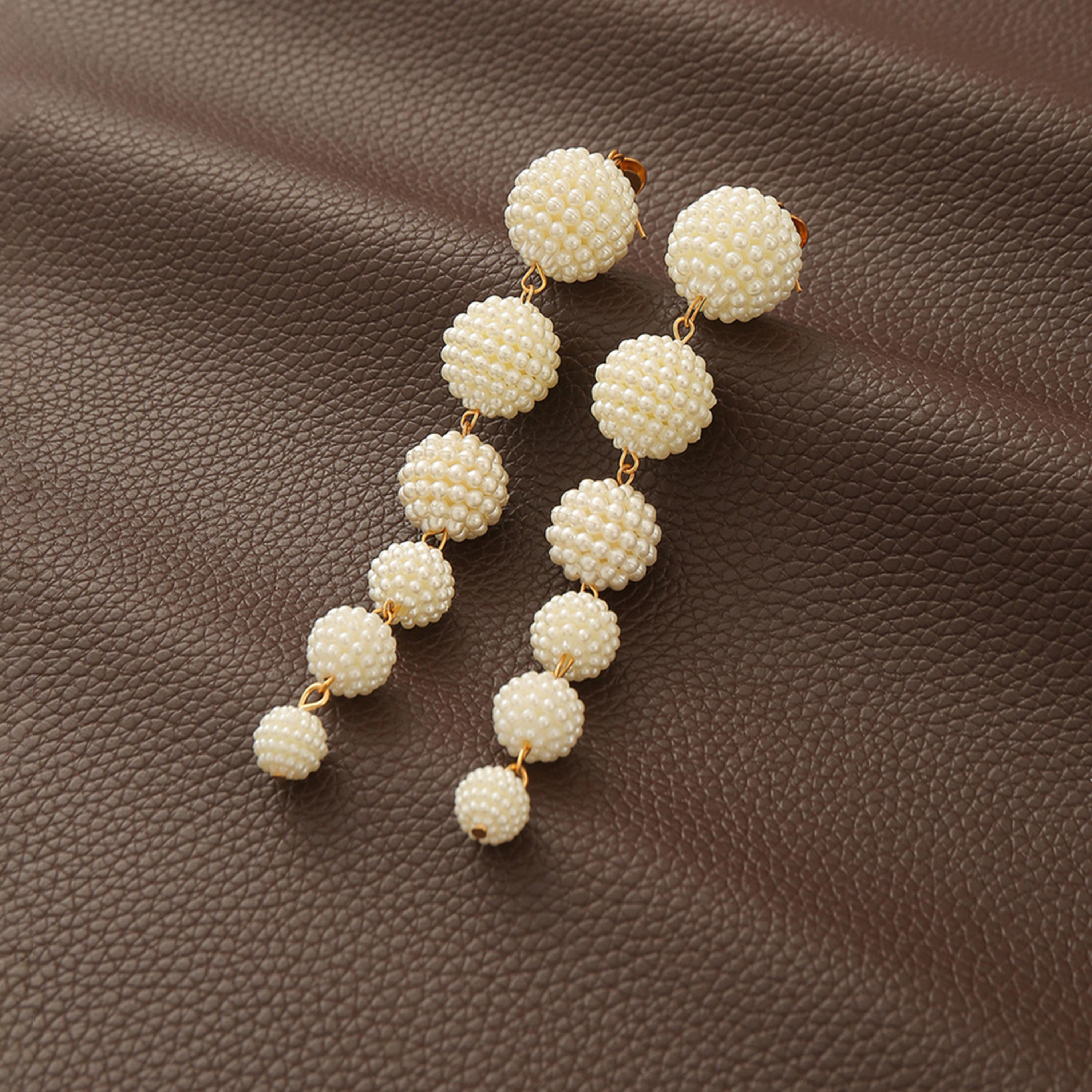 تيك تو - أقراط شراشيب لؤلؤ صناعي-women-watchesandjewellery-jewellery-earrings-image-4