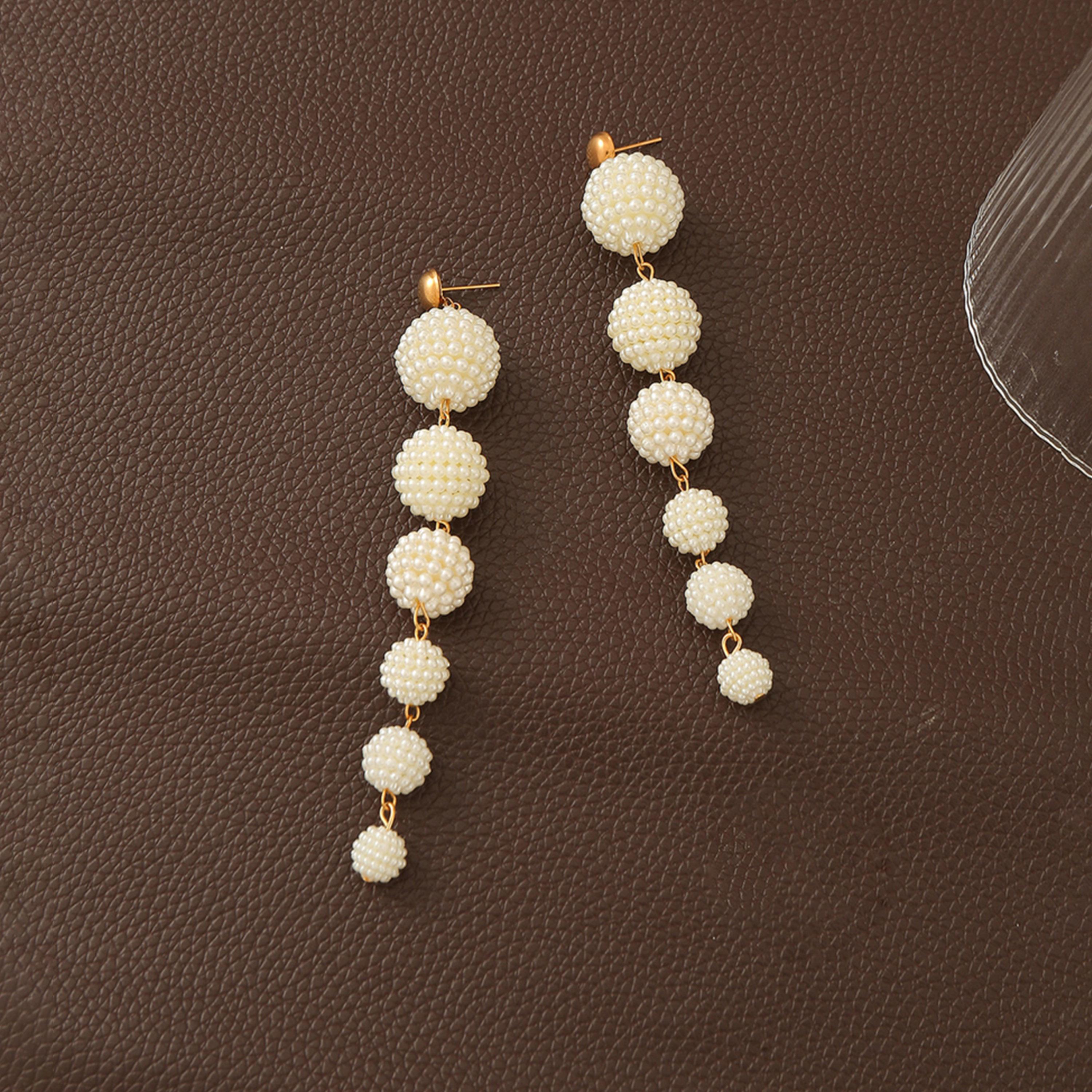 تيك تو - أقراط شراشيب لؤلؤ صناعي-women-watchesandjewellery-jewellery-earrings-image-6