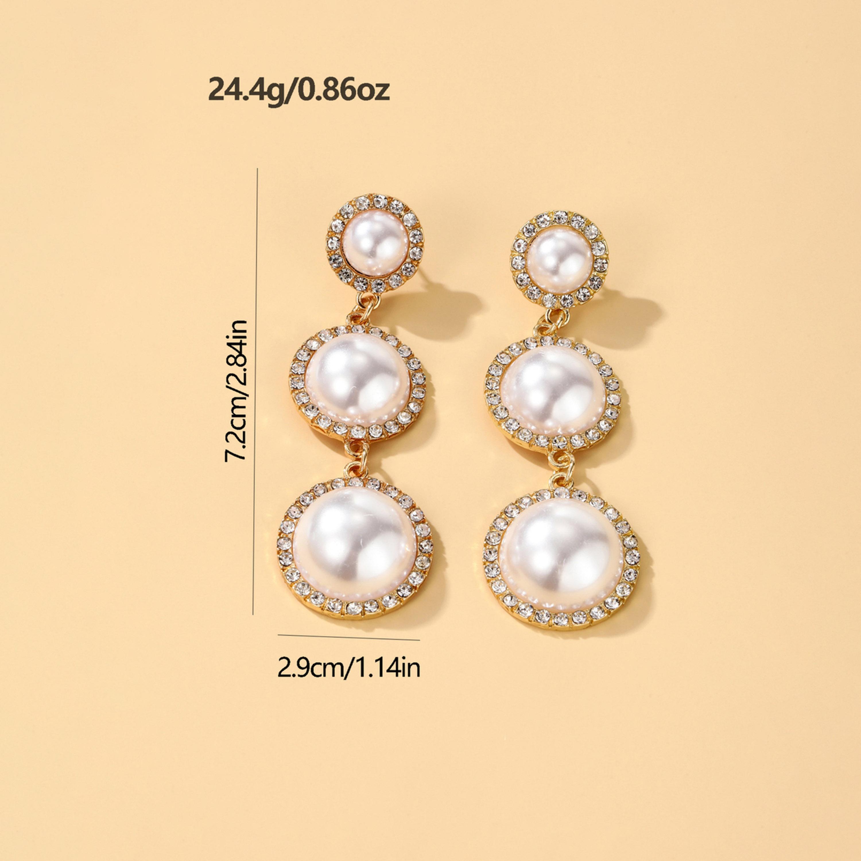 Take Two Rhinestone Faux Pearl Tassel Earrings-women-watchesandjewellery-jewellery-earrings-image-4