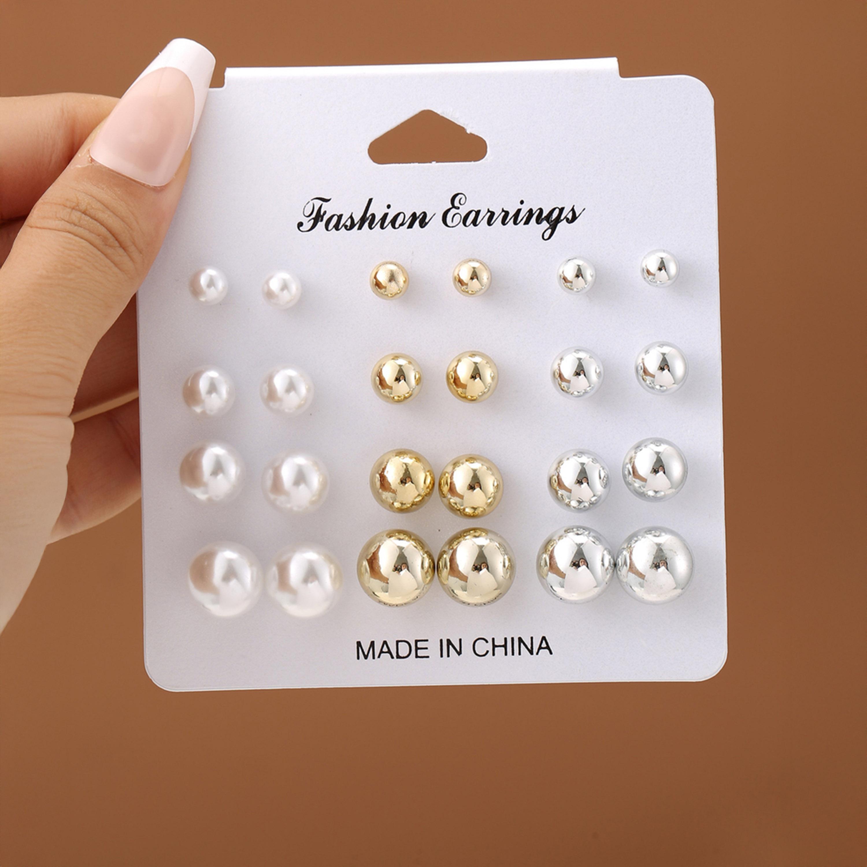 Take Two Set of 12 - Pearl Stud Earring-women-watchesandjewellery-jewellery-earrings-image-4
