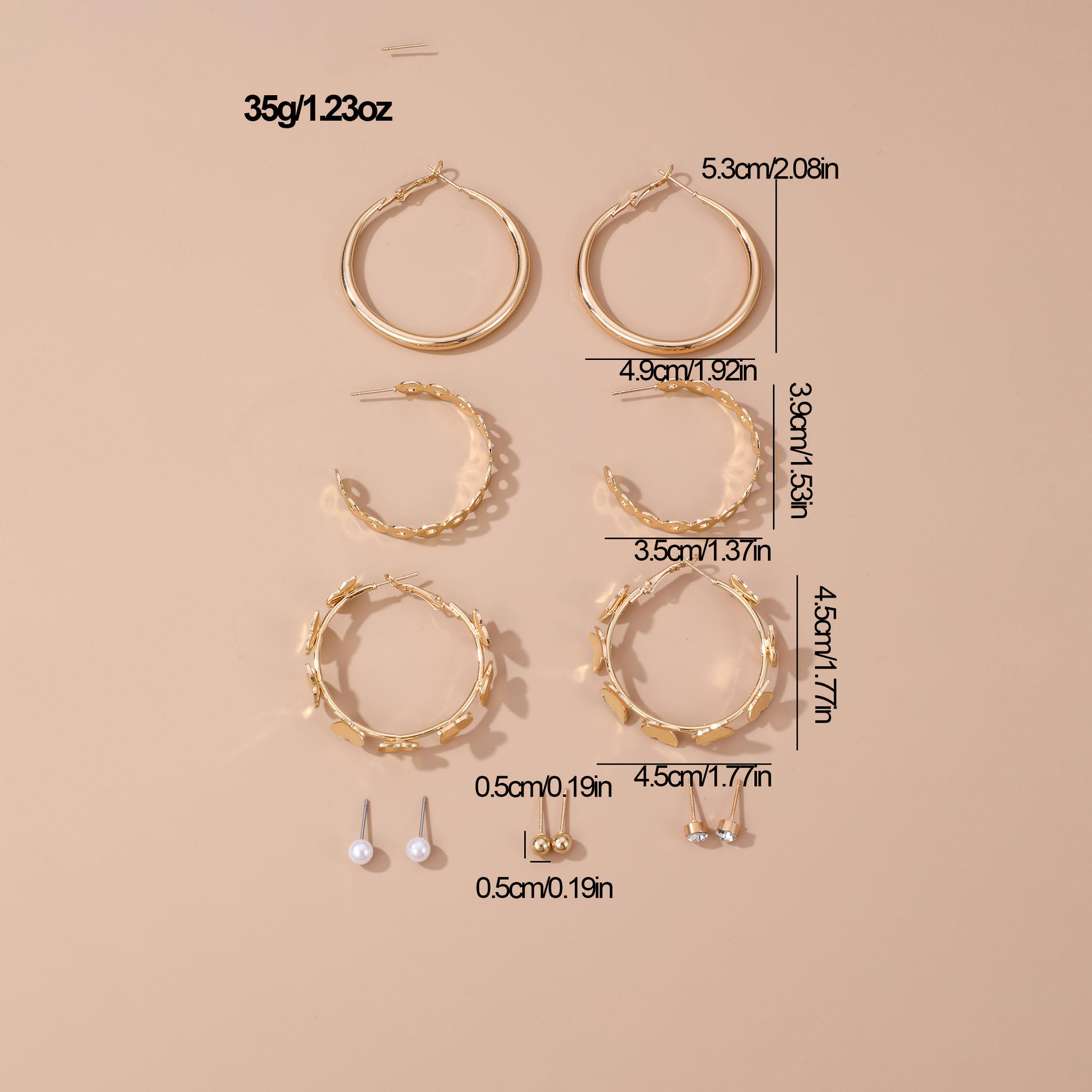Take Two Set of 6 - Golden Hoop Earring-women-watchesandjewellery-jewellery-earrings-image-5