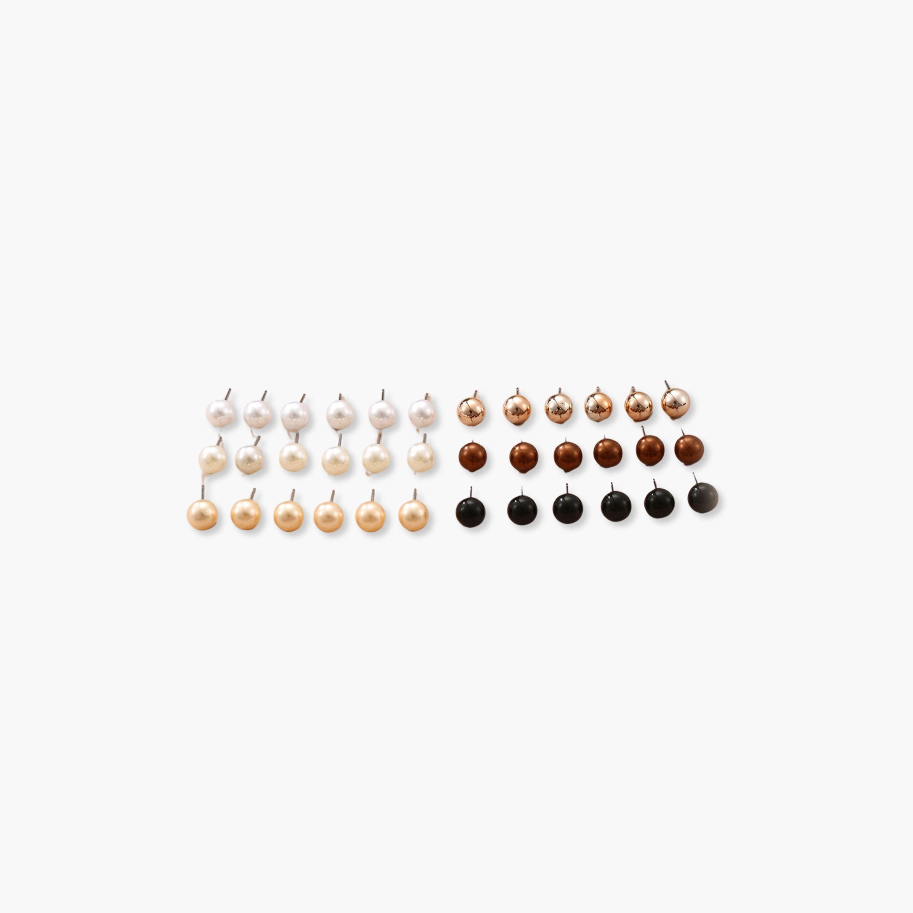 Take Two Set of 18 - Pearl Stud Earring-women-watchesandjewellery-jewellery-earrings-image-1