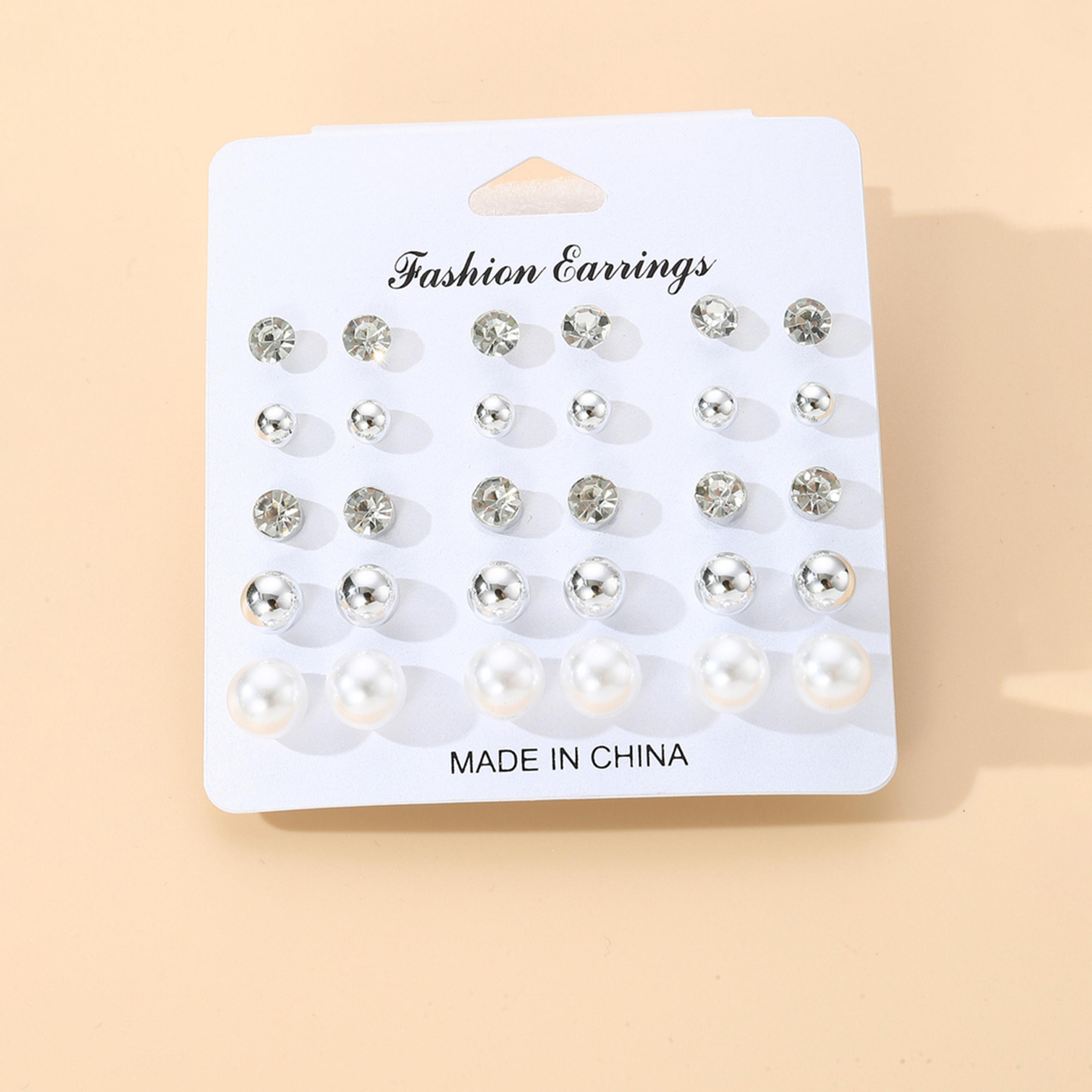 Take Two Set of 15 - Rhinestone Earrings-women-watchesandjewellery-jewellery-earrings-image-4