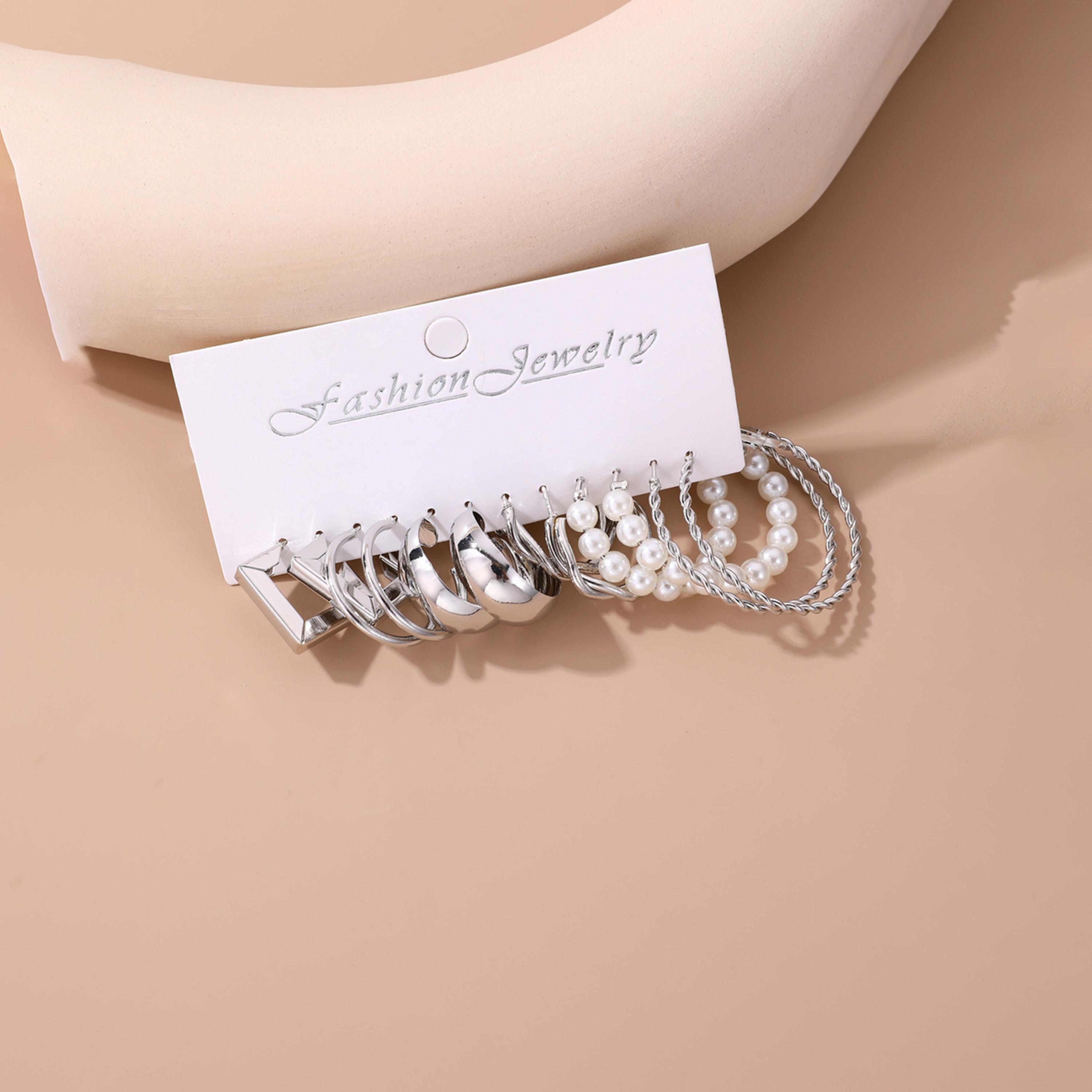 Take Two Set of 6 - Silver Hoop Earrings-women-watchesandjewellery-jewellery-earrings-image-2