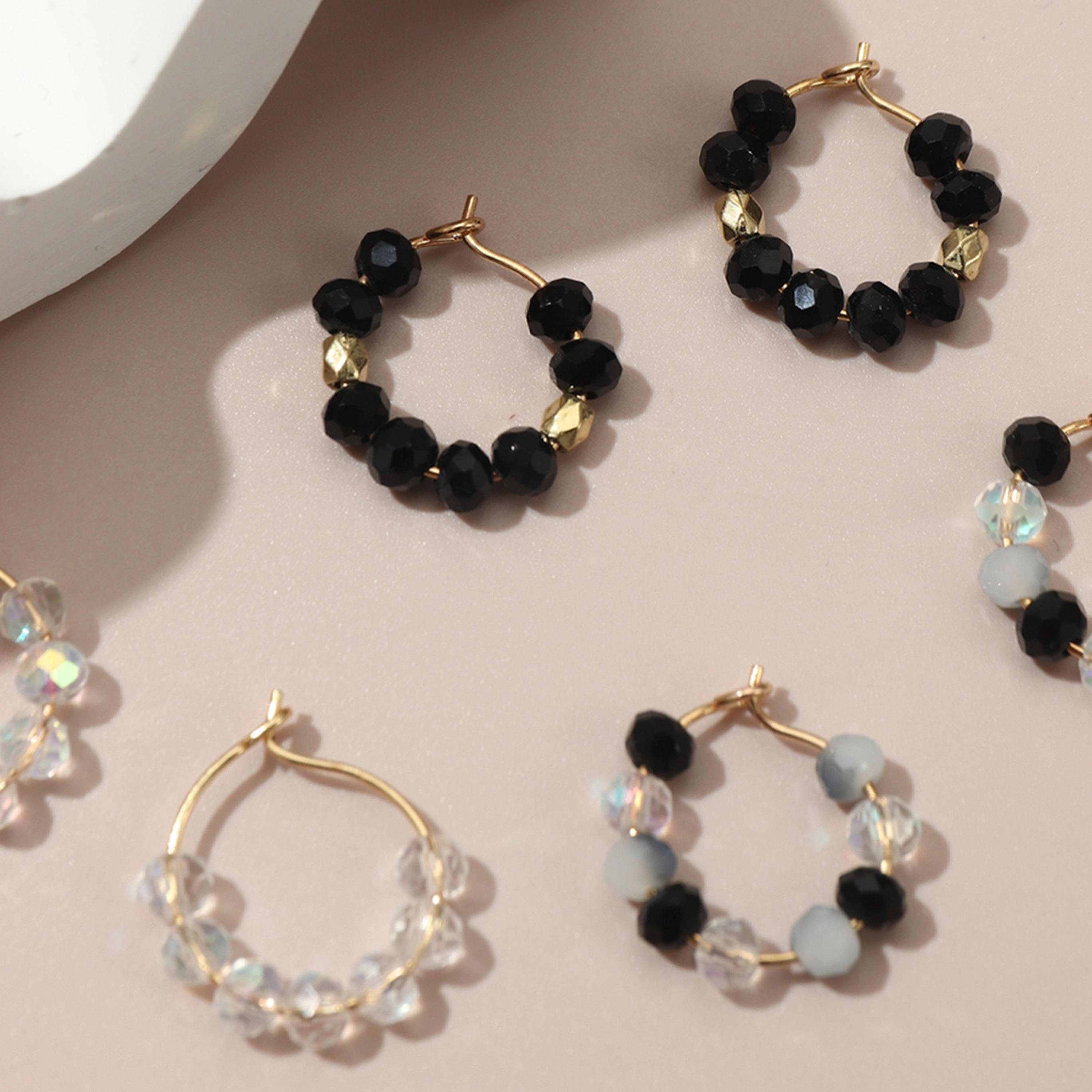 تيك تو - مجموعة من 6 أقراط دائرية من الخرز-women-watchesandjewellery-jewellery-earrings-image-3