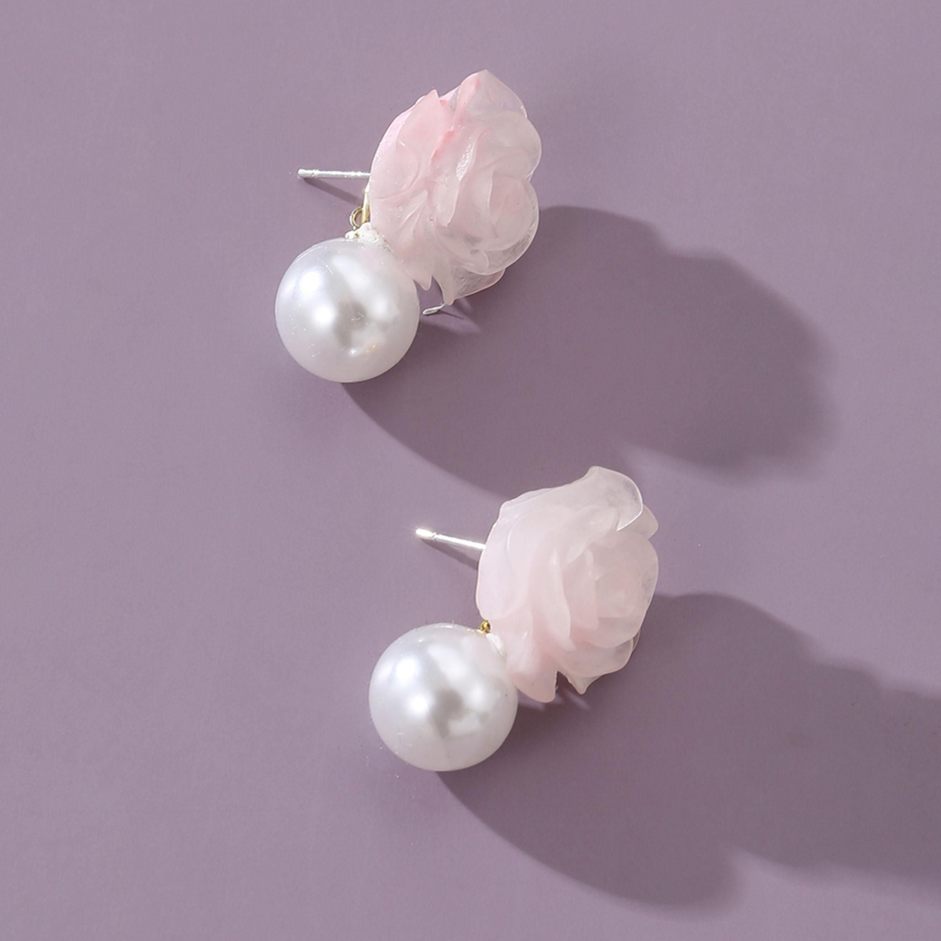 Take Two Faux Pearl Flower Earrings-women-watchesandjewellery-jewellery-earrings-image-5