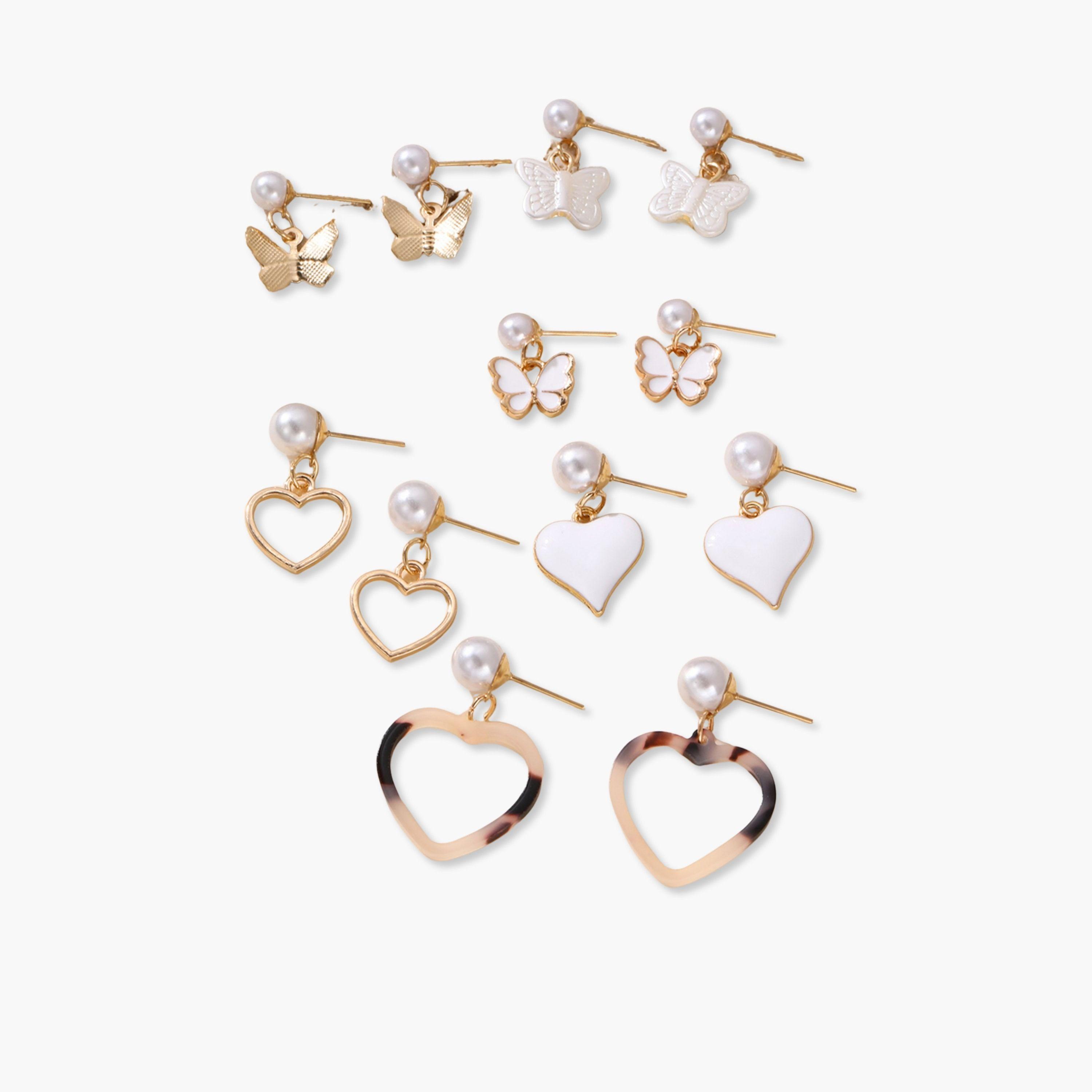 Take Two Set of 6 - Faux Pearl Drop Earrings-women-watchesandjewellery-jewellery-earrings-image-1
