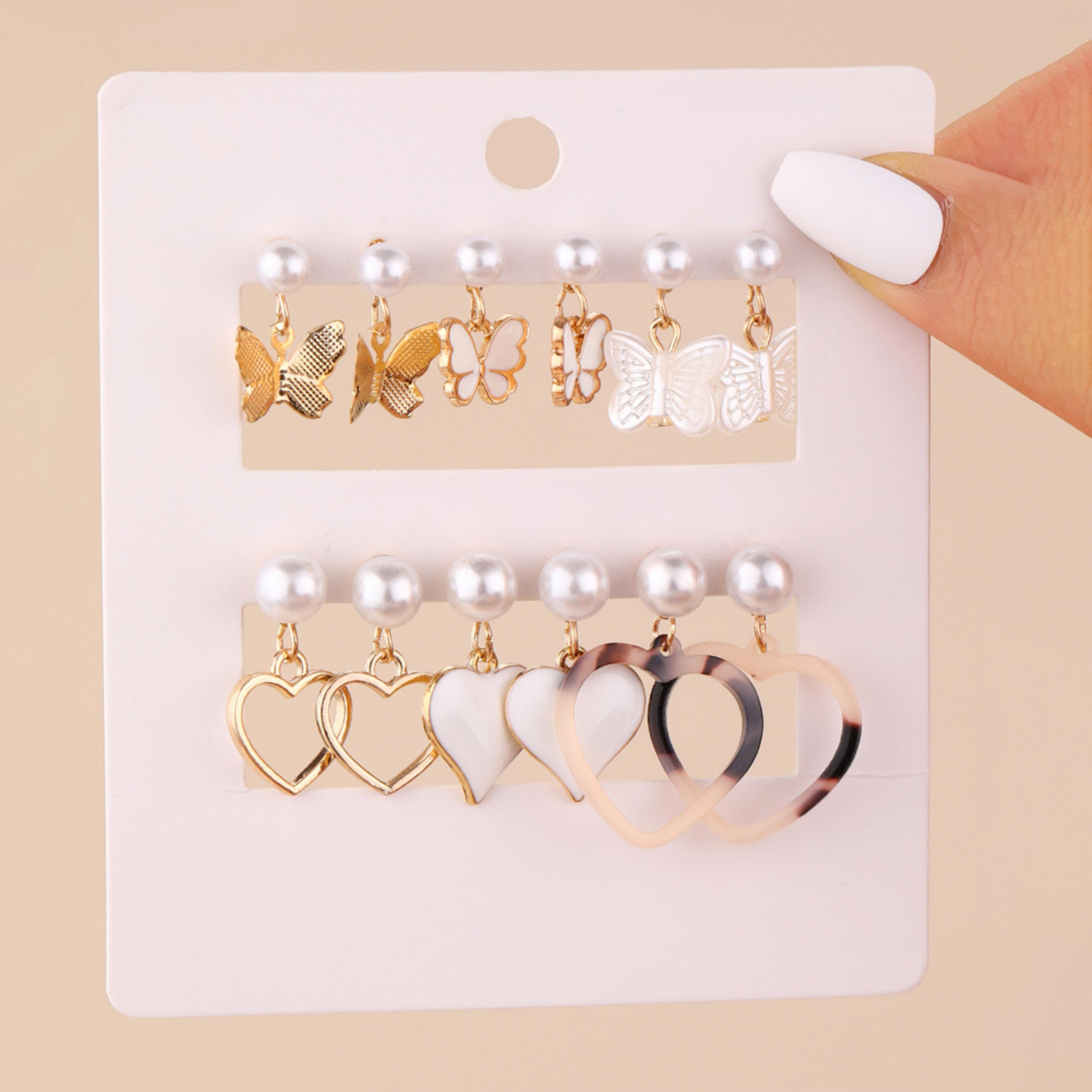 Take Two Set of 6 - Faux Pearl Drop Earrings-women-watchesandjewellery-jewellery-earrings-image-2
