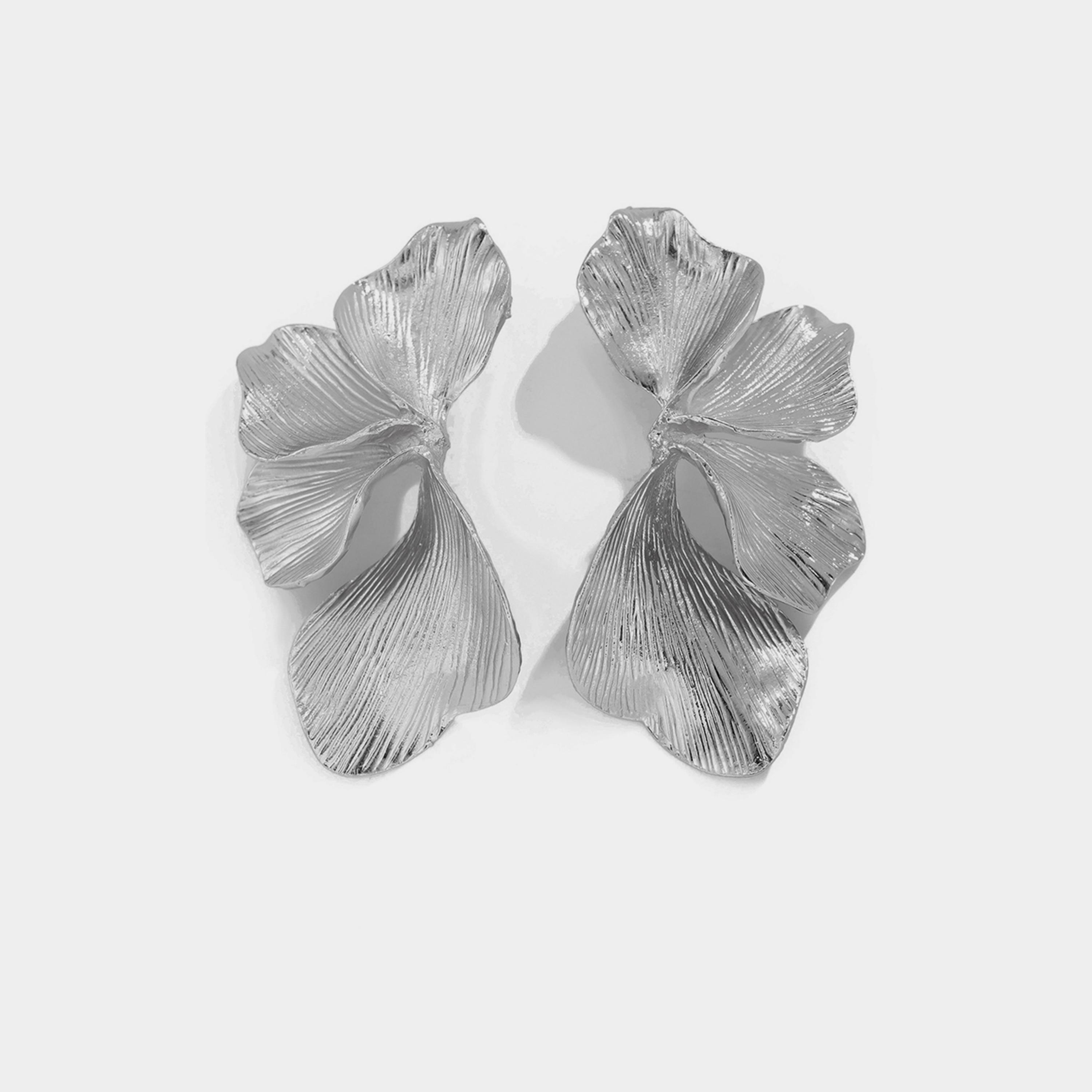 Take Two Silver Floral Stud Earrings-women-watchesandjewellery-jewellery-earrings-image-1