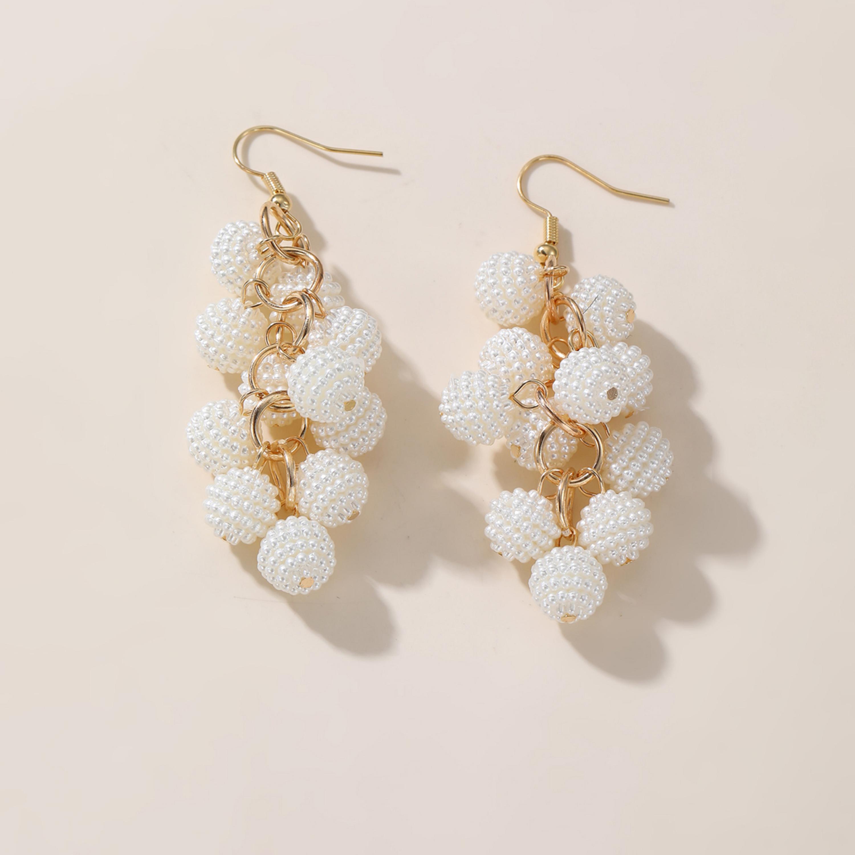 Take Two White Pearl Dangle Earrings-women-watchesandjewellery-jewellery-earrings-image-1
