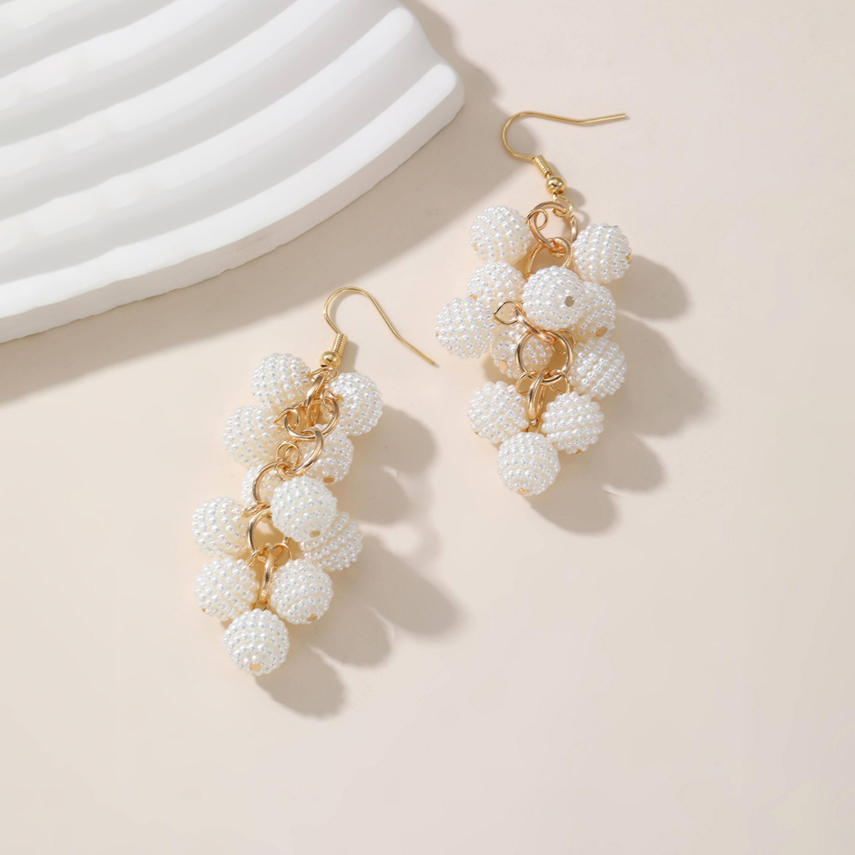 Take Two White Pearl Dangle Earrings-women-watchesandjewellery-jewellery-earrings-image-5