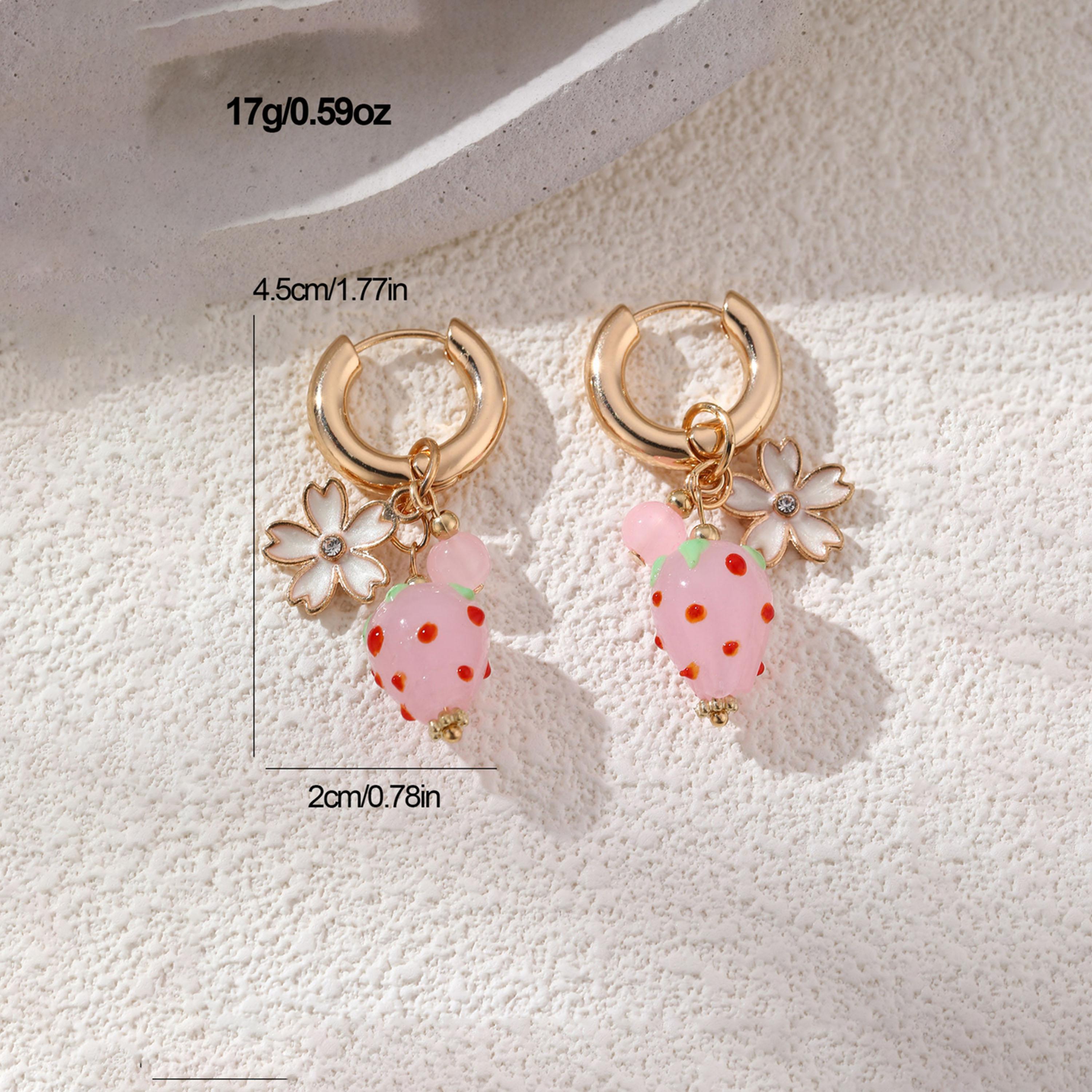 Take Two Fruit Strawberry Hoop Earrings-women-watchesandjewellery-jewellery-earrings-image-5