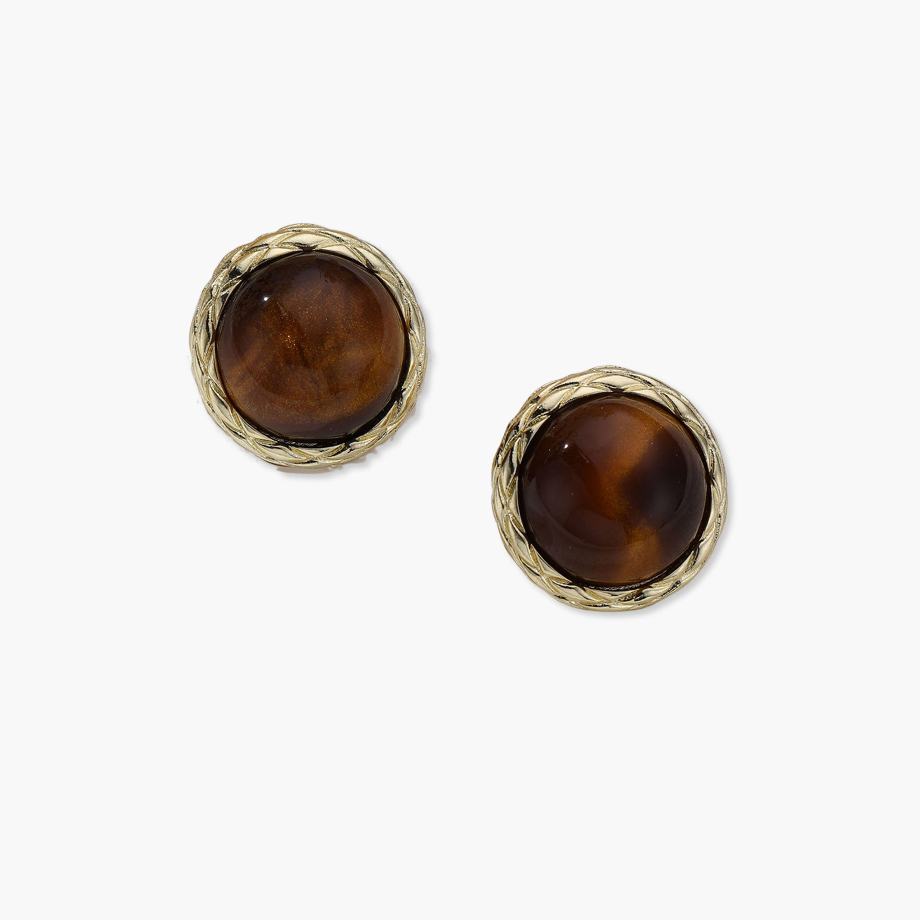 تيك تو - أقراط مرصعة بحجر عين النمر-women-watchesandjewellery-jewellery-earrings-image-1