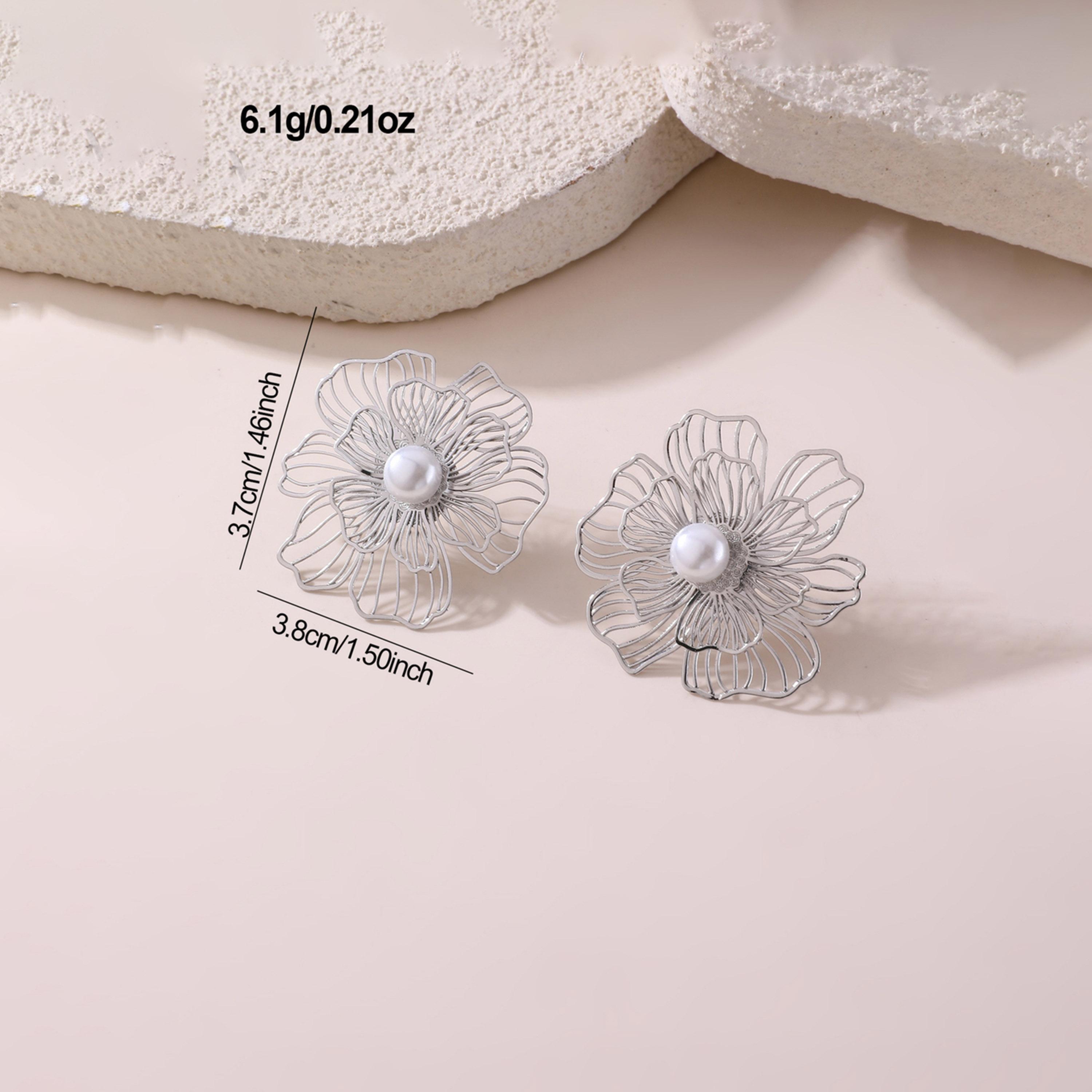Take Two Silver Floral Stud Earrings-women-watchesandjewellery-jewellery-earrings-image-2