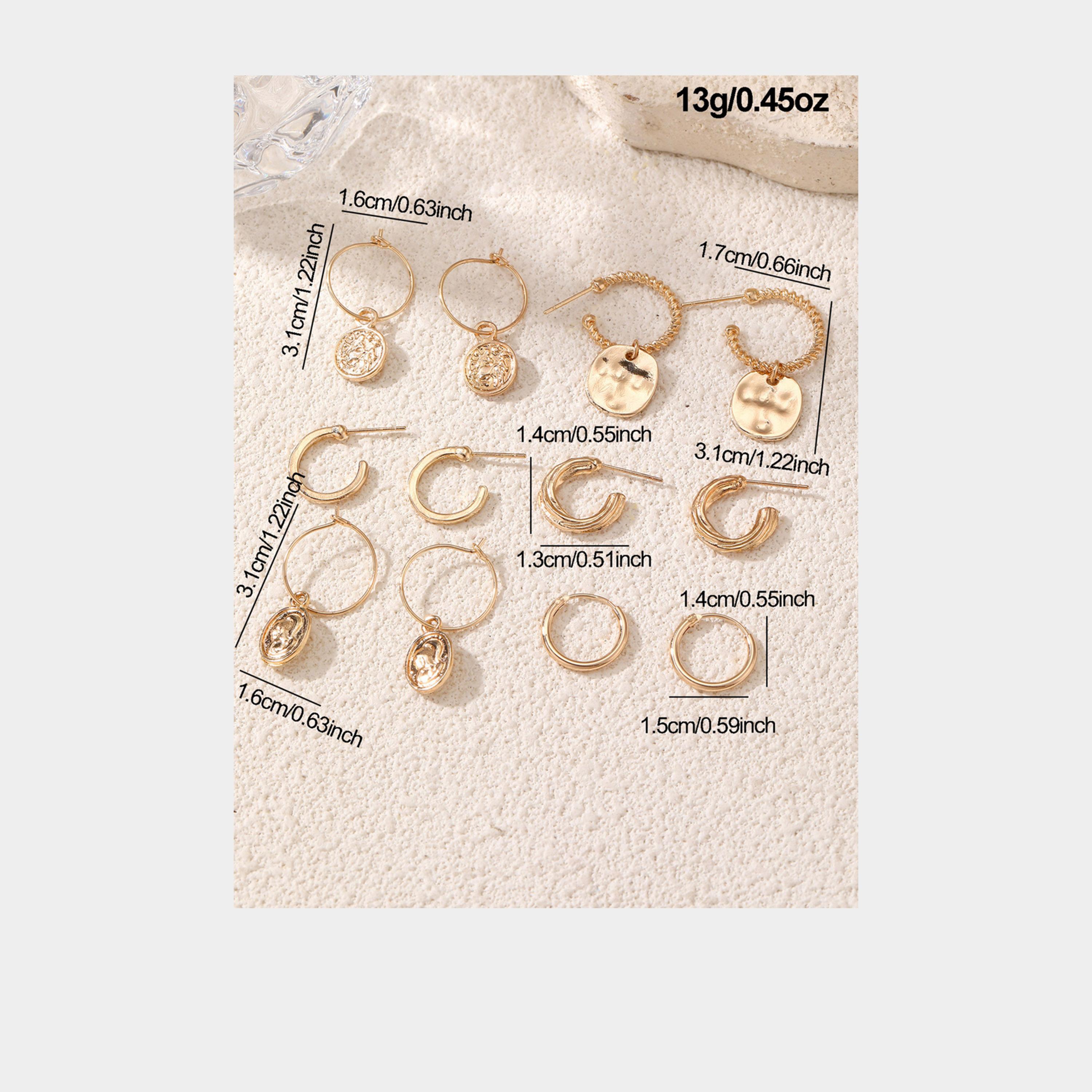 Take Two Set of 6 - Gold Hoop Earrings-women-watchesandjewellery-jewellery-earrings-image-4