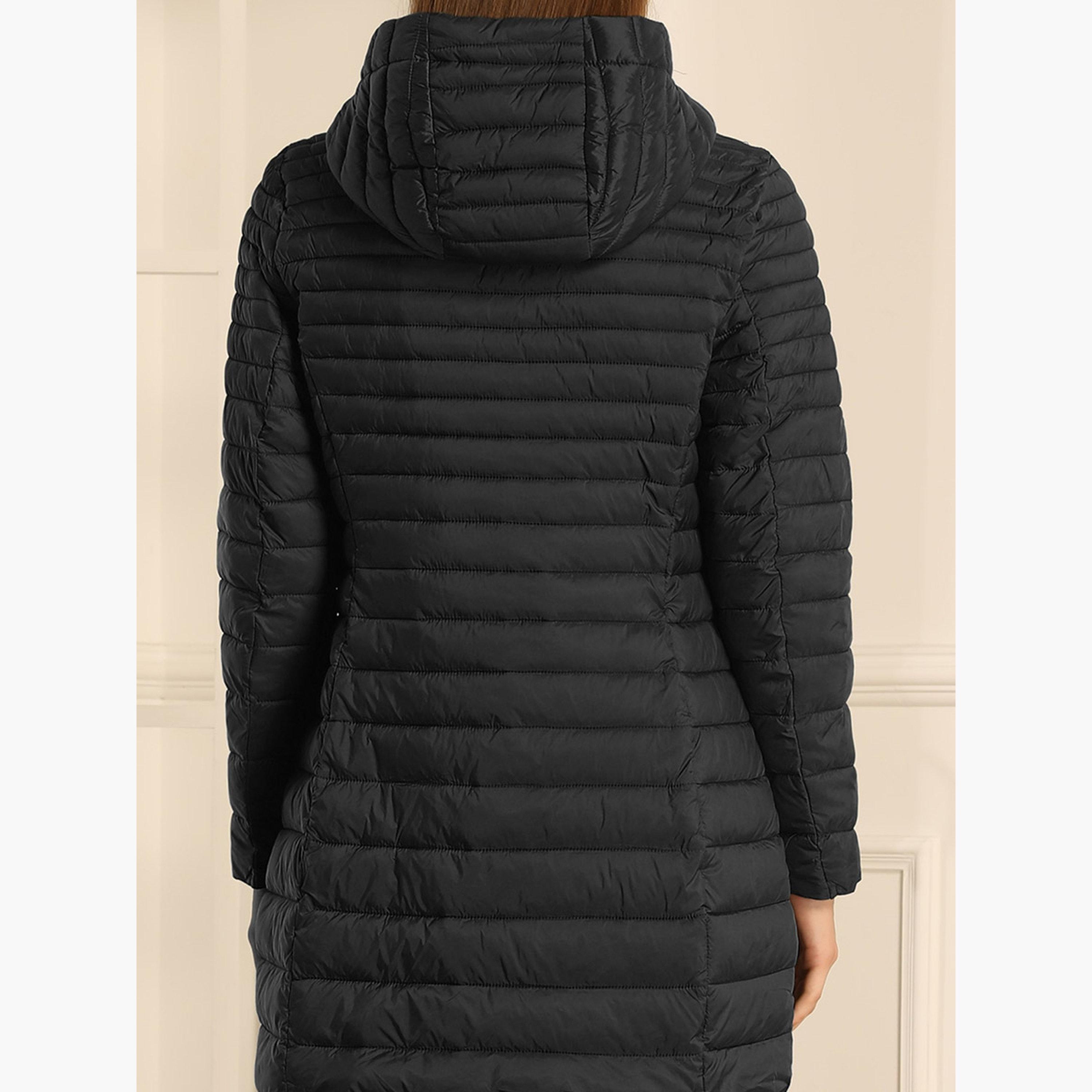 تيك تو - معطف مبطن طويل مقاس كبير مع قبعة-women-winterwear-coatsandjackets-coats-image-4