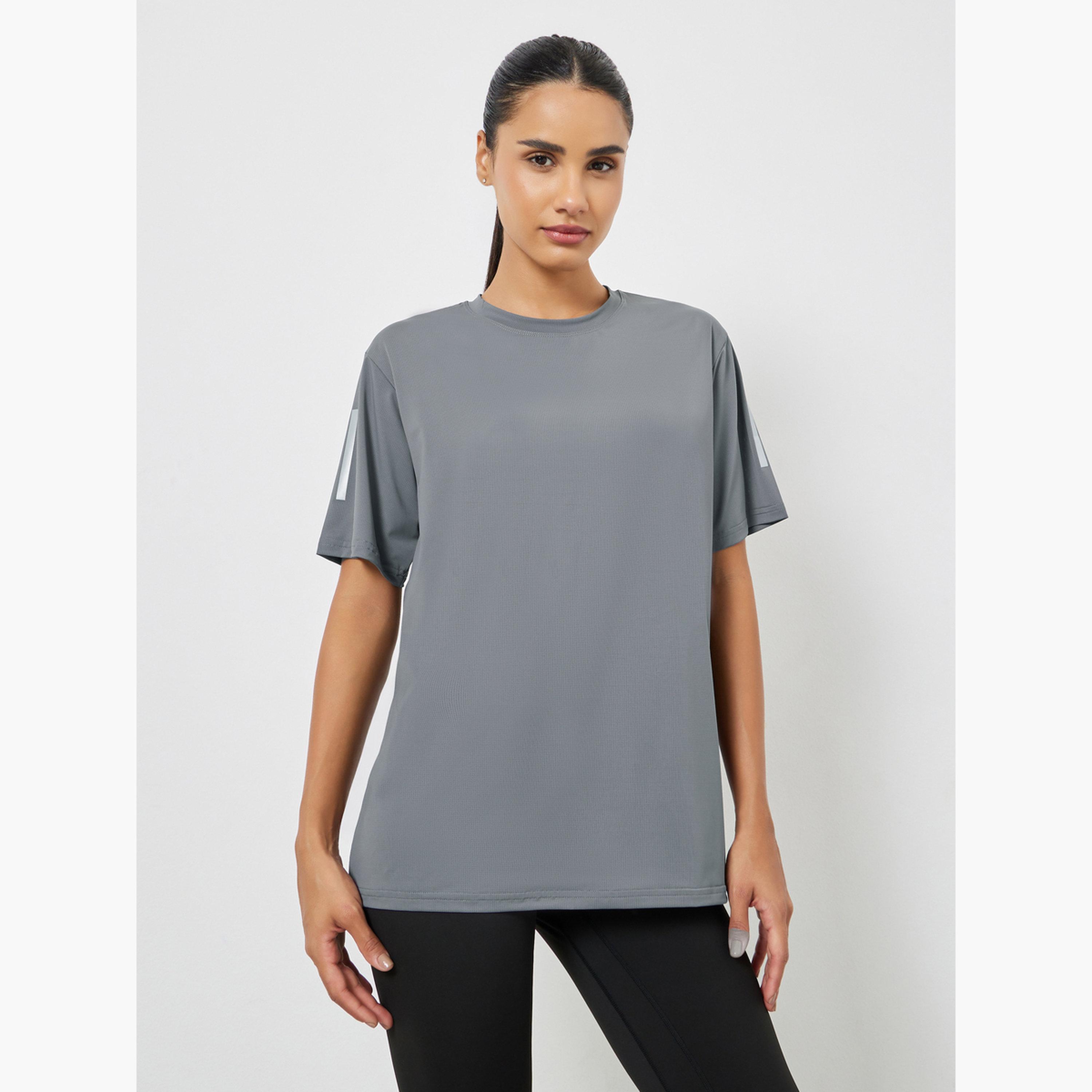 بلوزة بارزة الملمس بشريطين عاكسين-women-clothing-tshirts-image-3