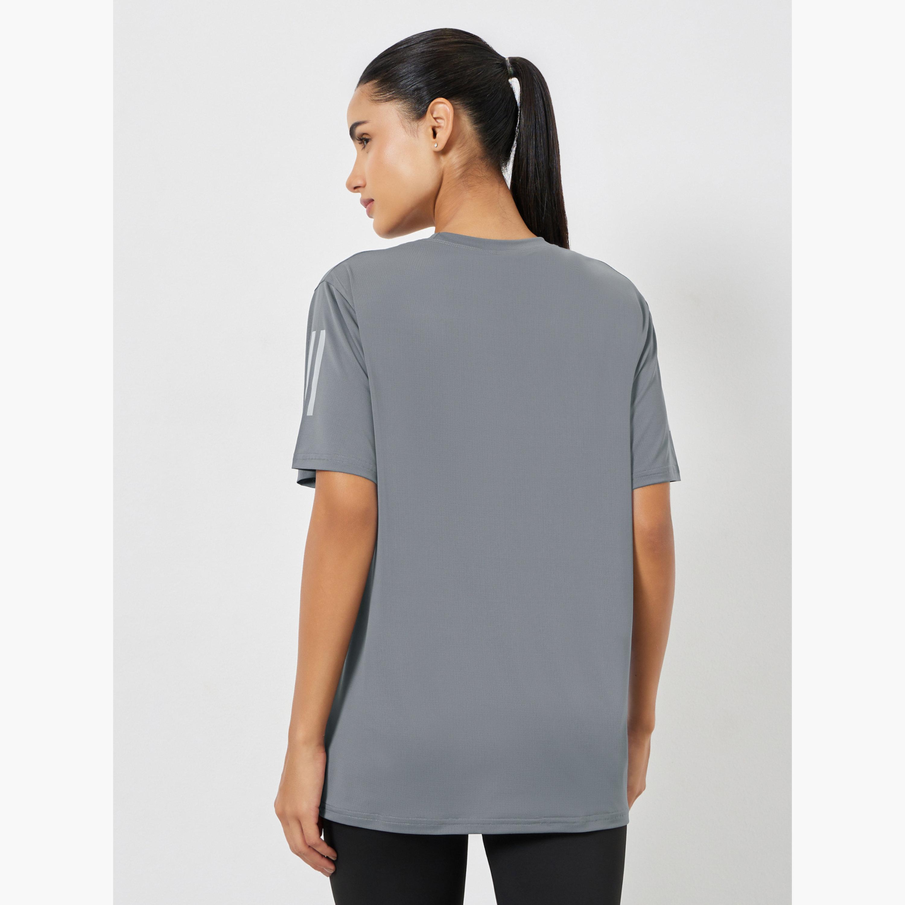 Styli Textured Dual Reflective Striped Top-women-clothing-tshirts-image-4