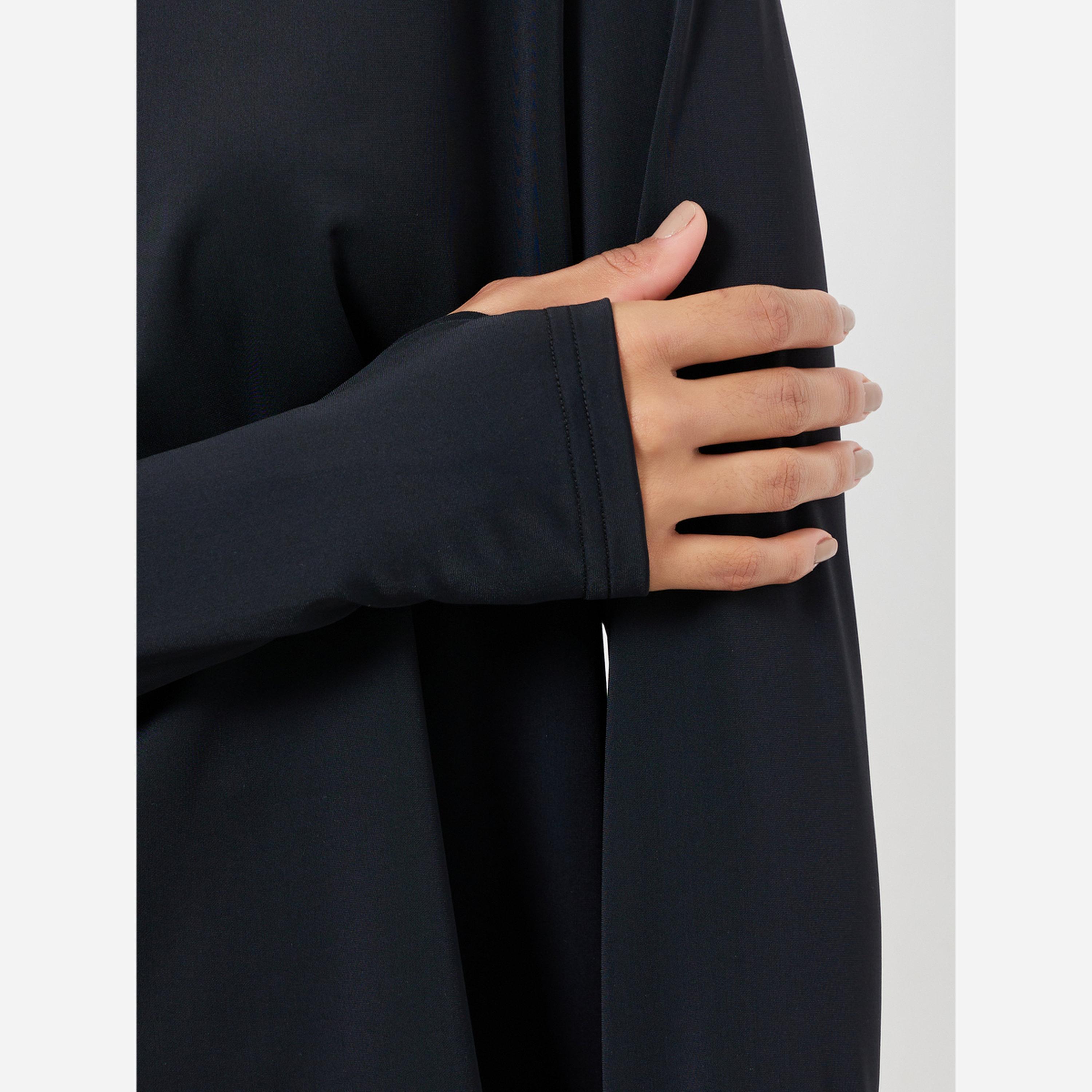 ستايلي - بلوزة أكمام طويلة تصميم خلفي مميز وفتحة خلفية.-women-clothing-sportswearandactivewear-tshirtsandvests-image-4