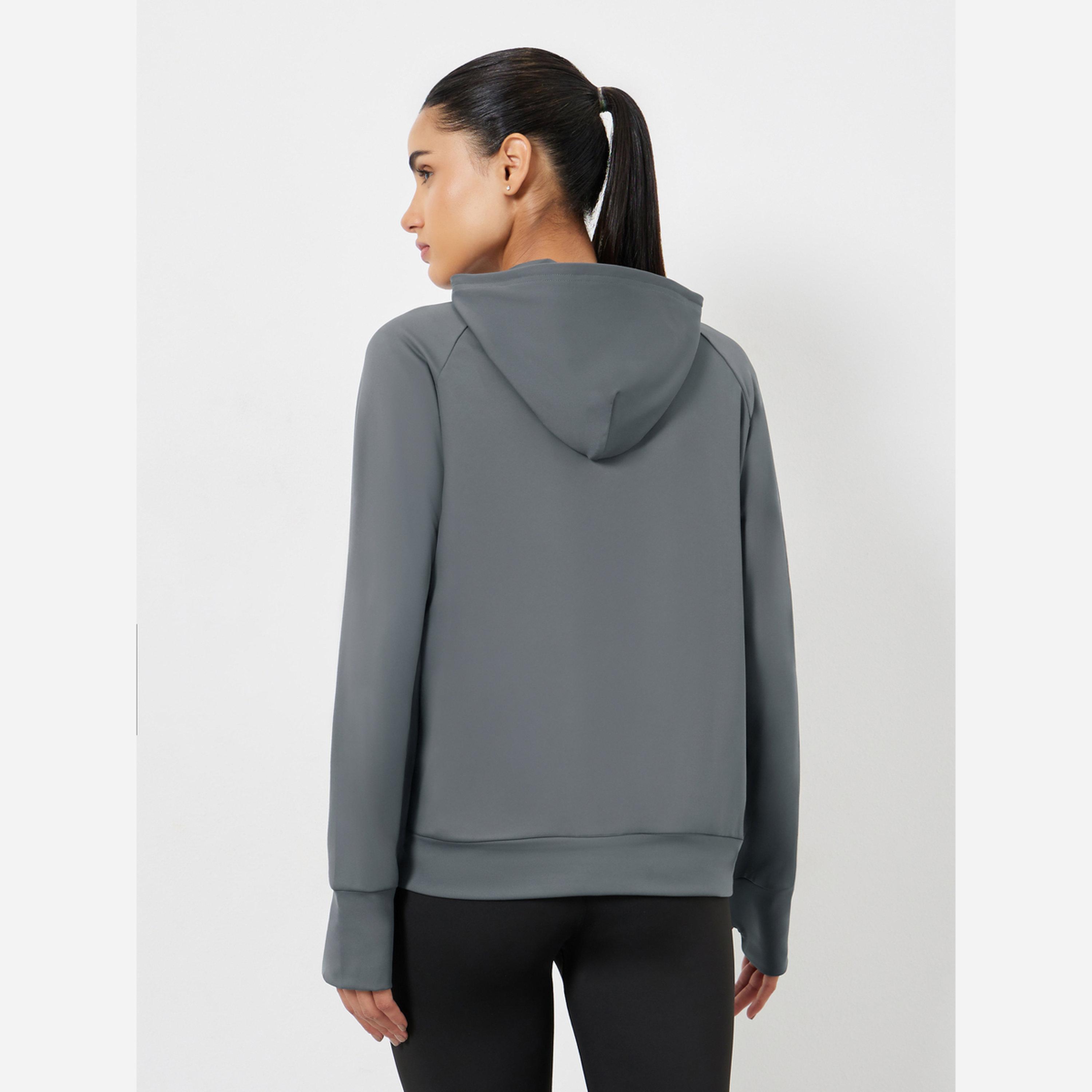 Styli Seam Detail Half Zip Loose Fit Hooded Jacket-women-clothing-sportswearandactivewear-coatsandjackets-jackets-image-4