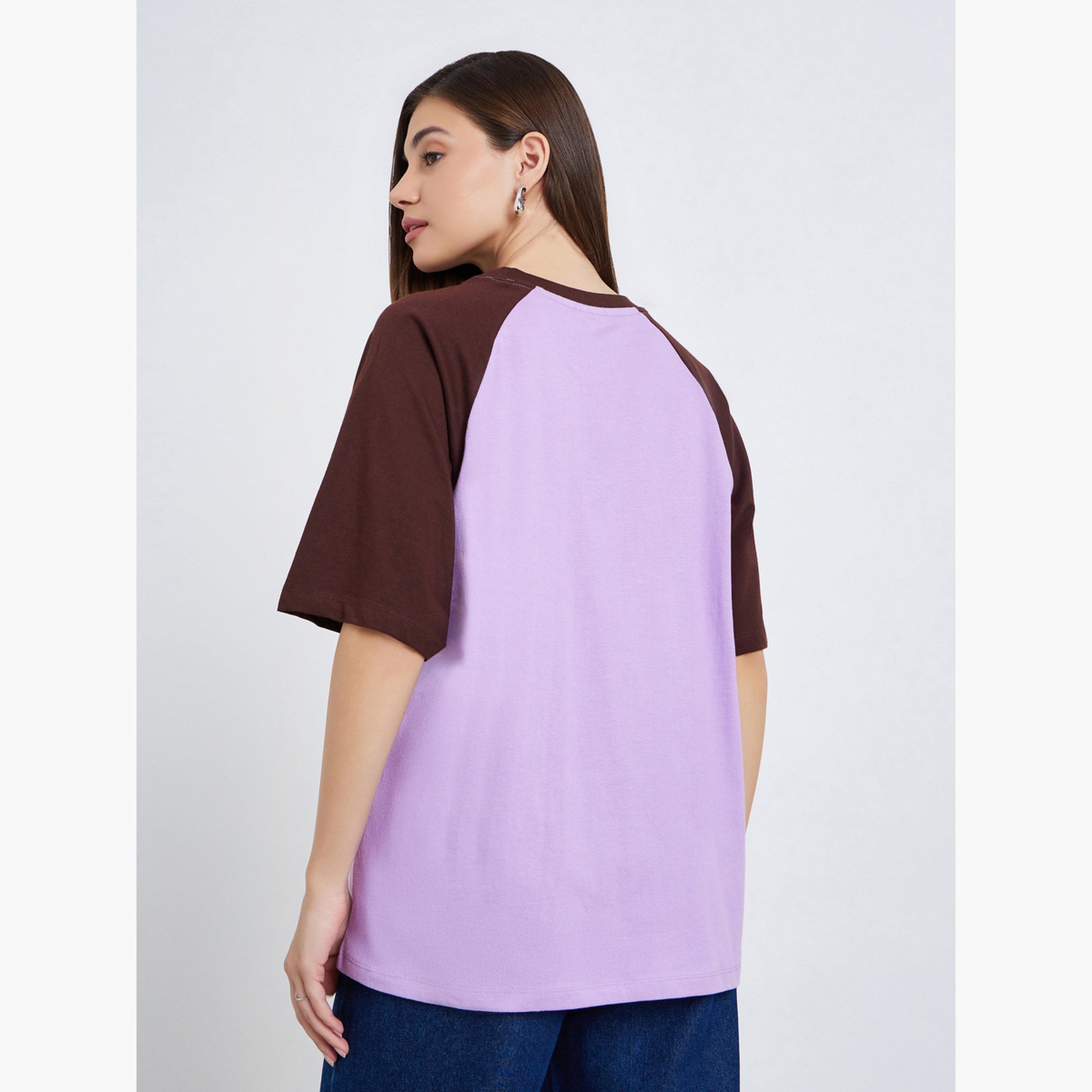 Styli Women Lilac Bear Graphic Oversized T-Shirt-women-clothing-tshirts-image-5
