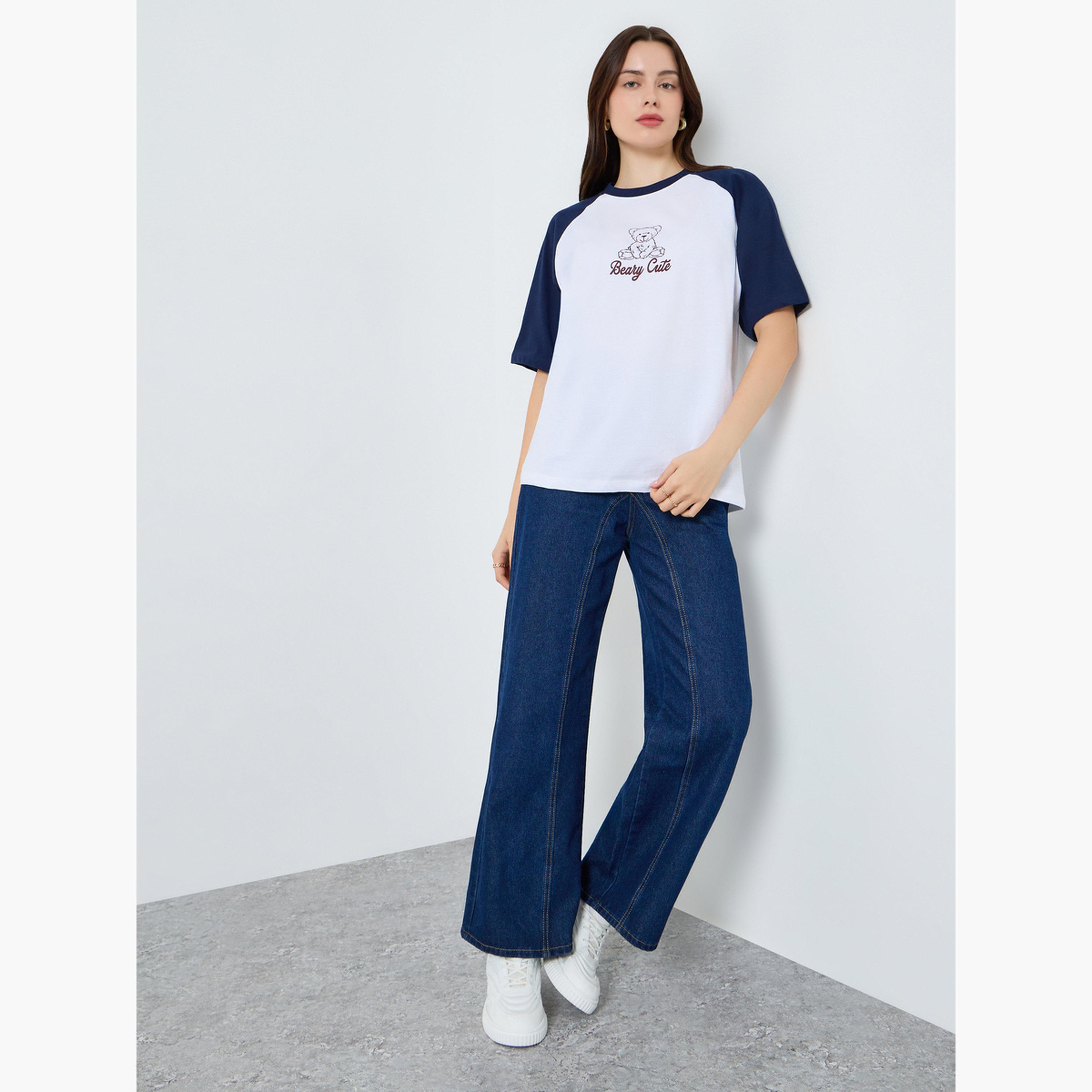 Styli Women Graphic Raglan Sleeve Oversized T-Shirt-women-clothing-tshirts-image-2