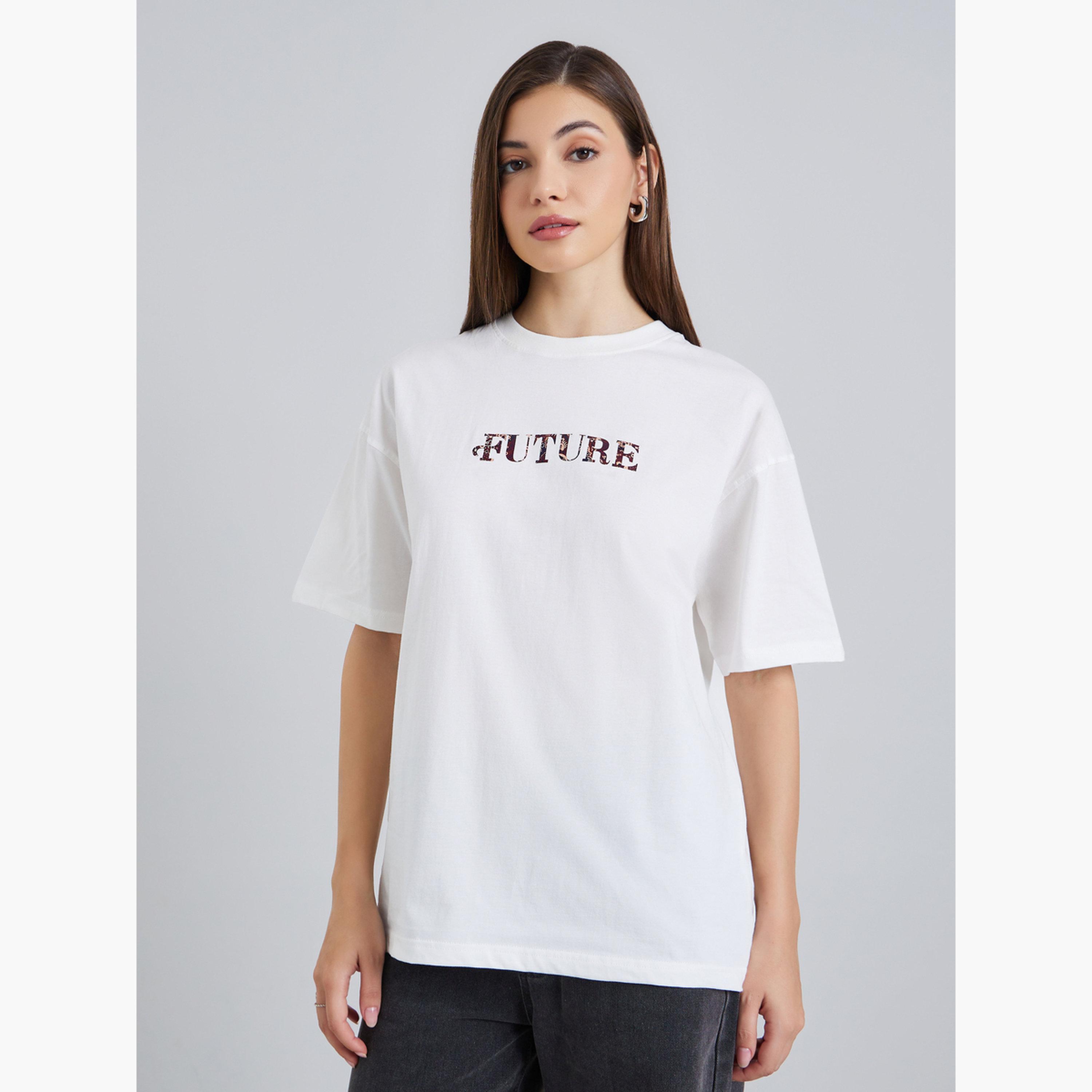 Styli Women Oversized Graphic Print T-Shirt-women-clothing-tshirts-image-1