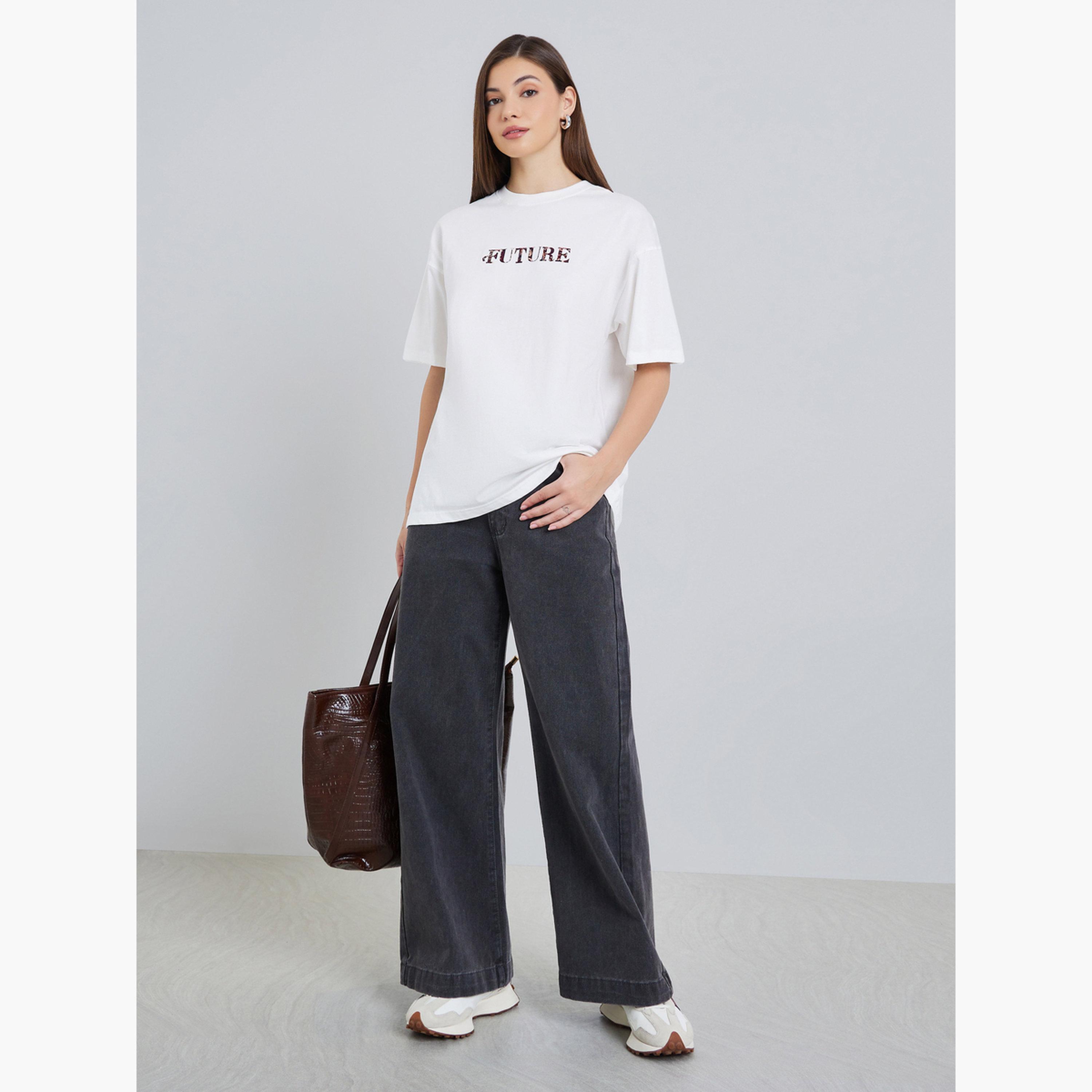 Styli Women Oversized Graphic Print T-Shirt-women-clothing-tshirts-image-2