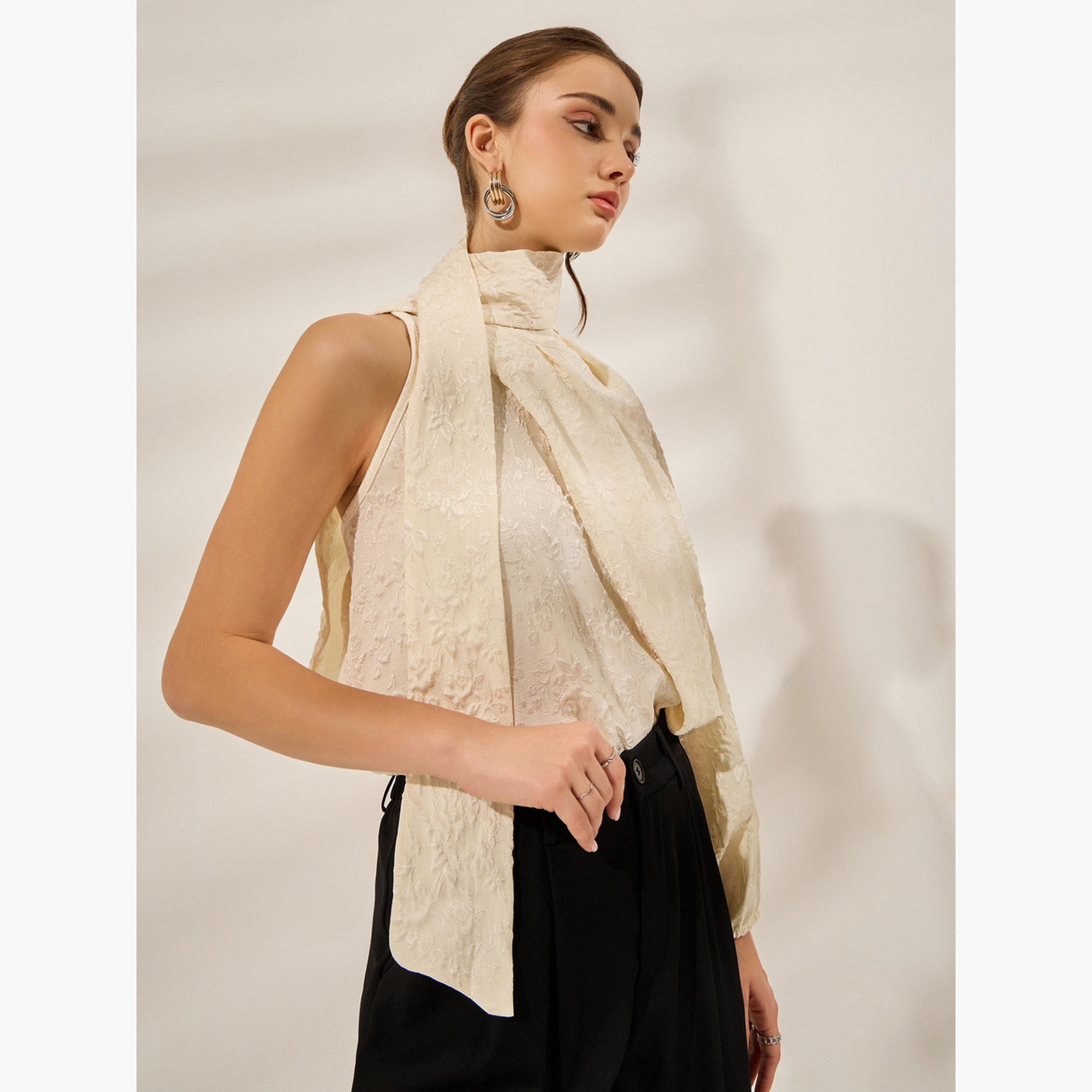 ستايلي - بلوزة بكم واحد لون اوف وايت-women-clothing-shirtsandblouses-blouses-image-1