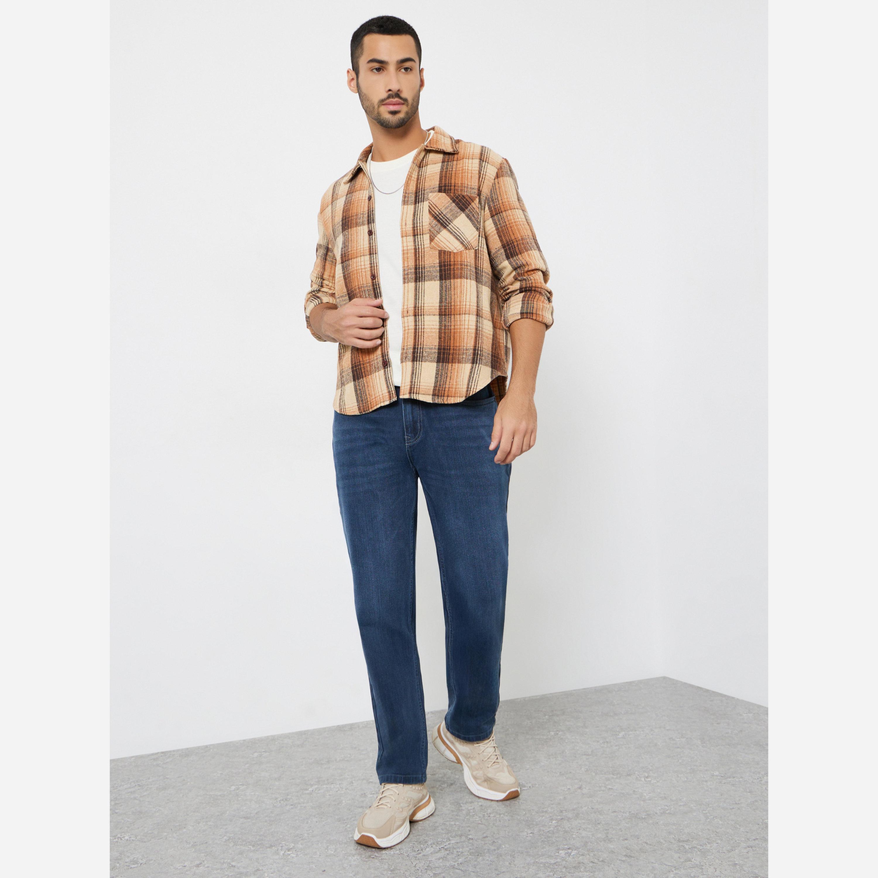 Styli Men Checkered Flannel Oversized Shirt-men-clothing-shirts-image-2