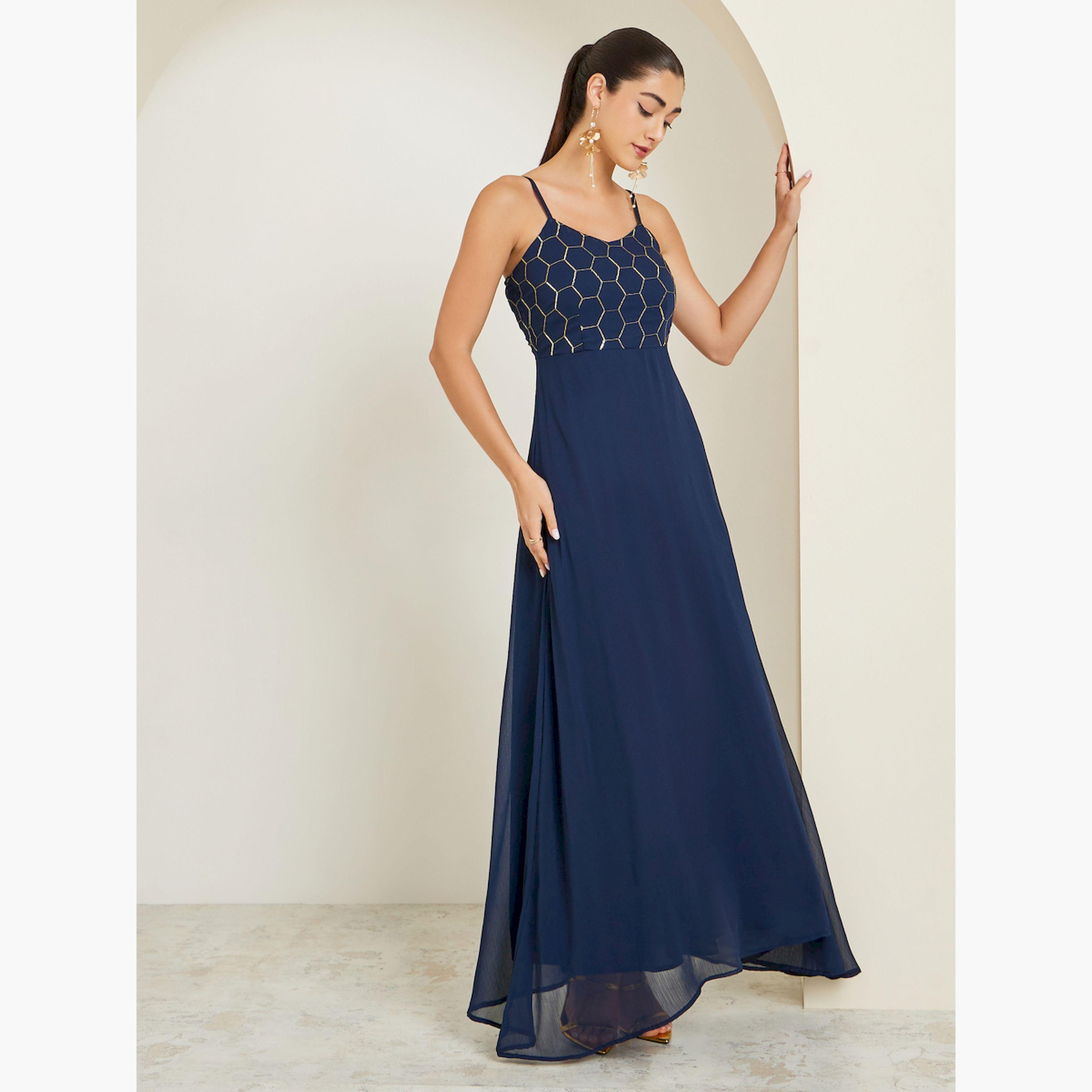 فستان طويل مزين بالترتر مع كاب قابل للإزالة-women-clothing-dresses-image-6