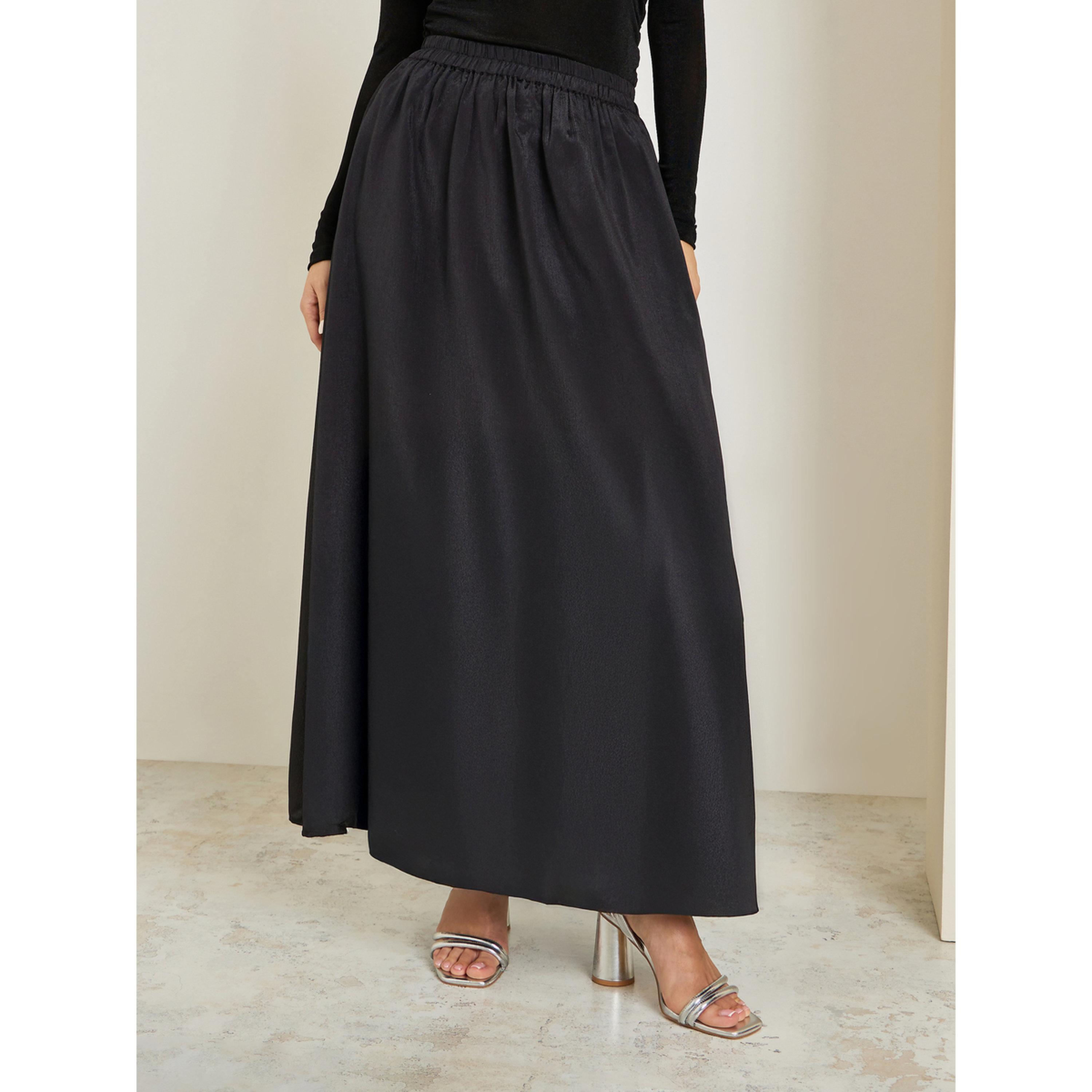 تنورة طويلة سادة بحافة واسعة-women-clothing-bottoms-skirts-image-4